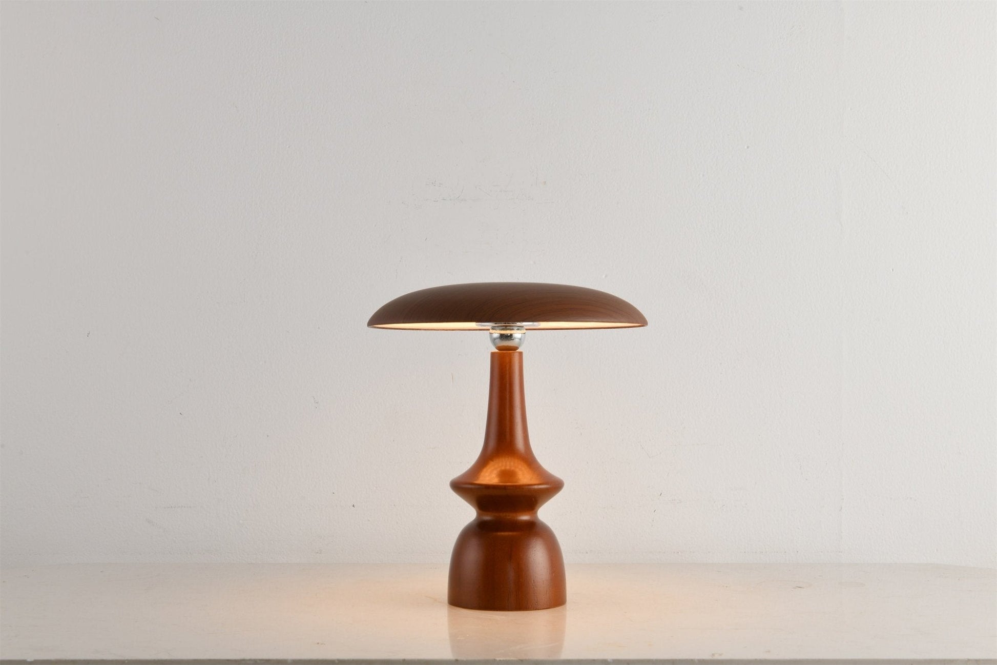 Orbis Vintage Wood Table Lamp-Neutral Decor