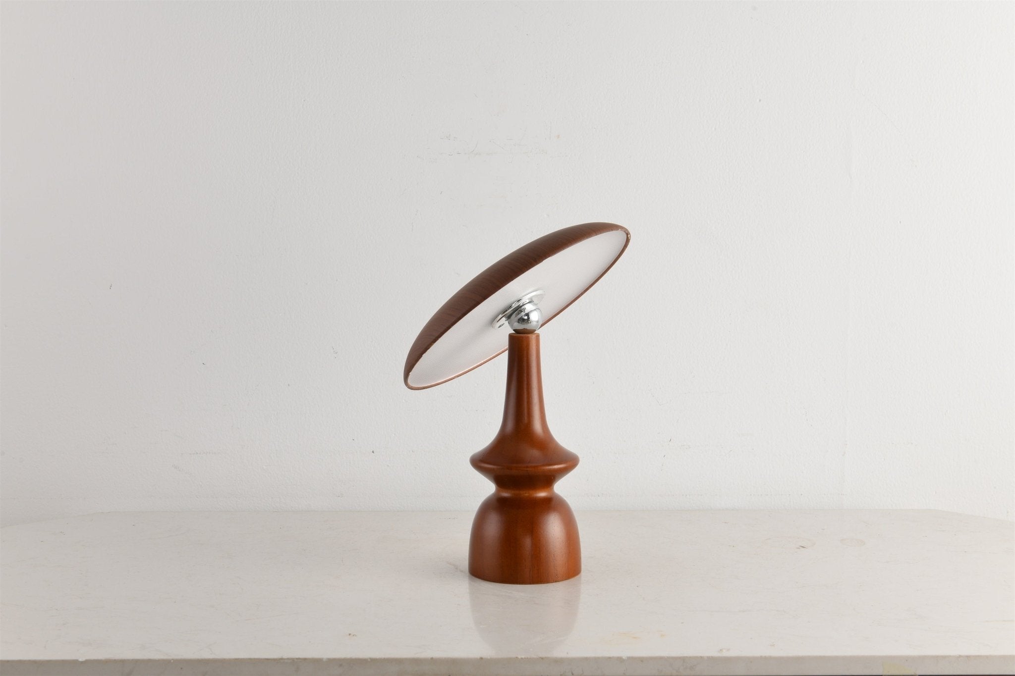 Orbis Vintage Wood Table Lamp-Neutral Decor