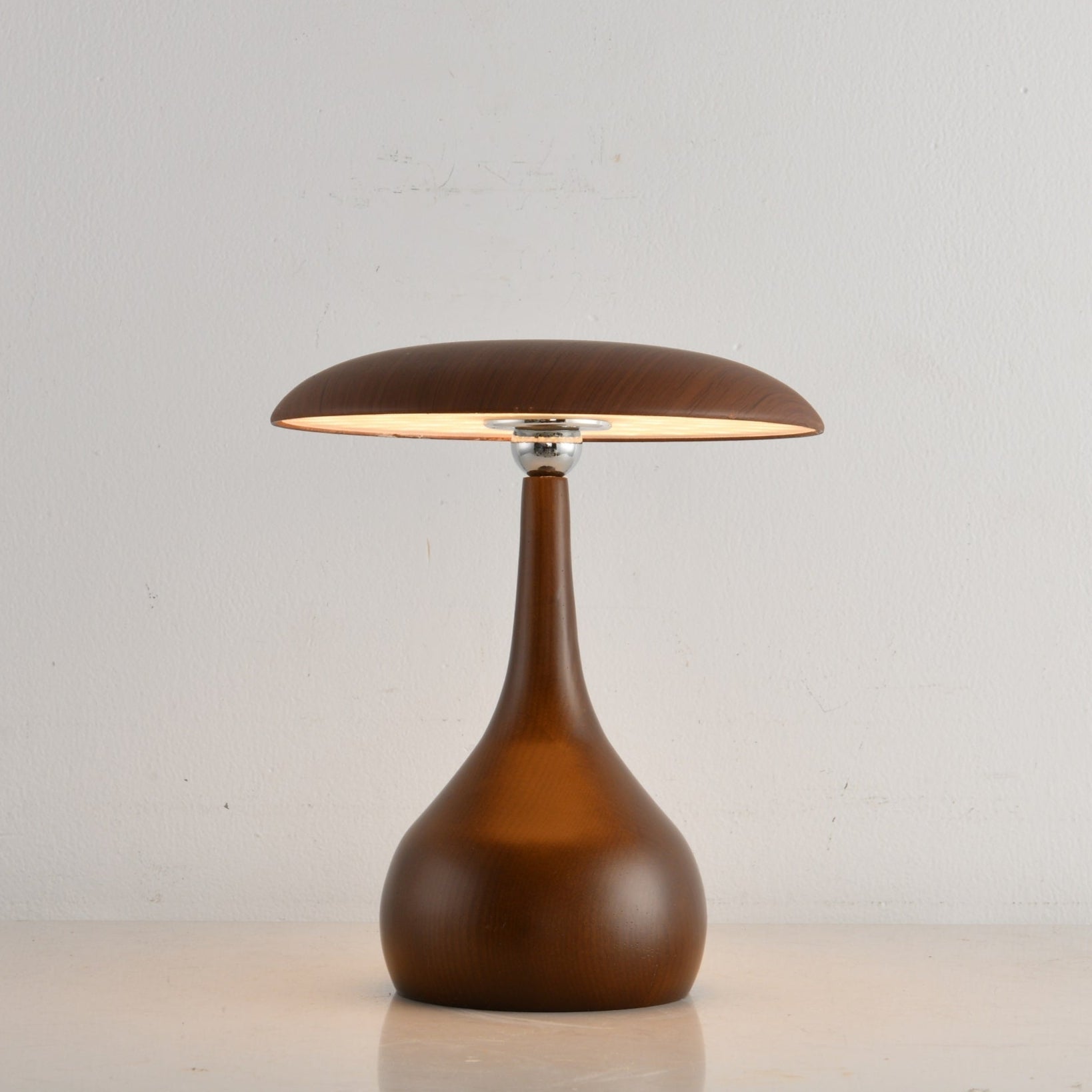 Orbis Vintage Wood Table Lamp-Neutral Decor