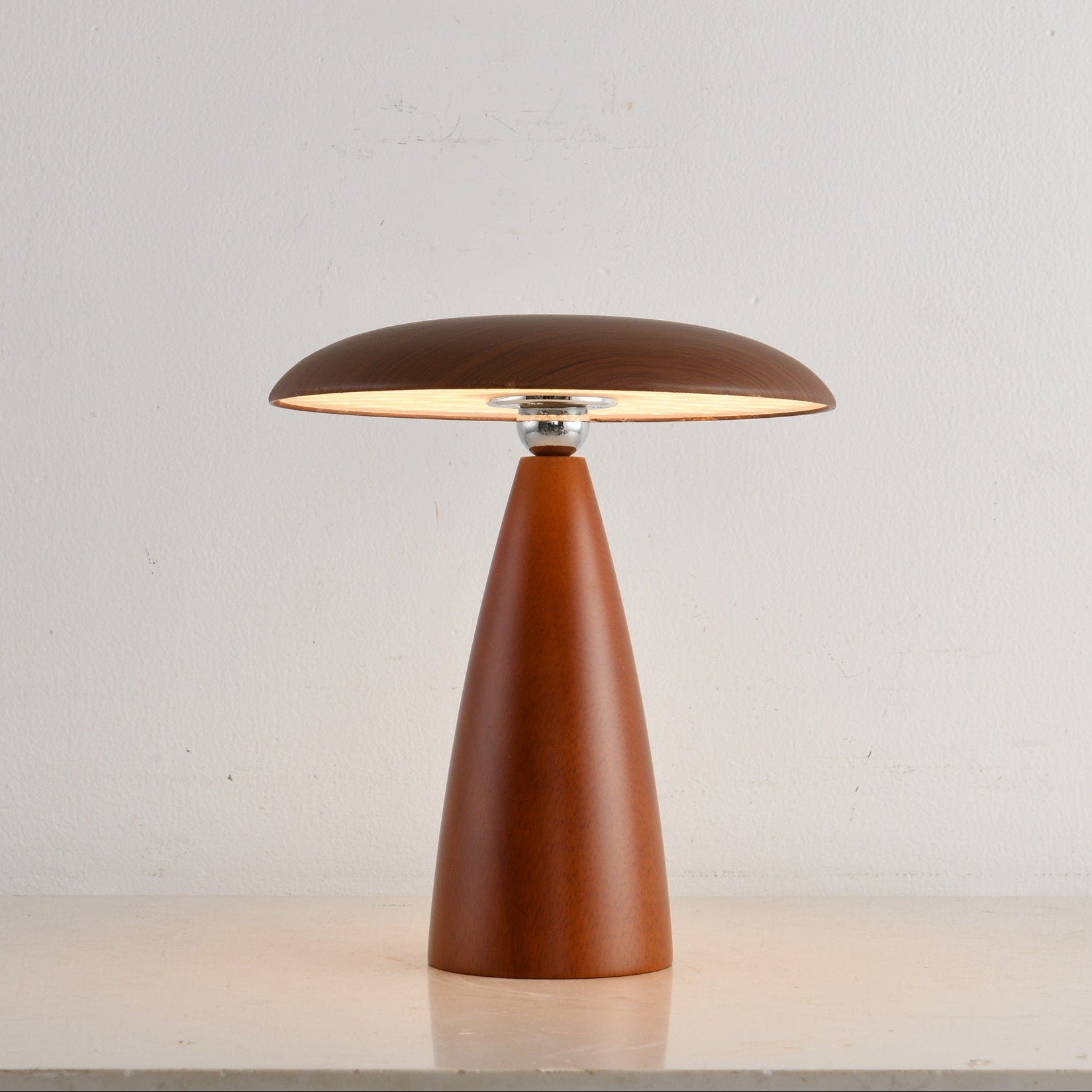 Orbis Vintage Wood Table Lamp-Neutral Decor