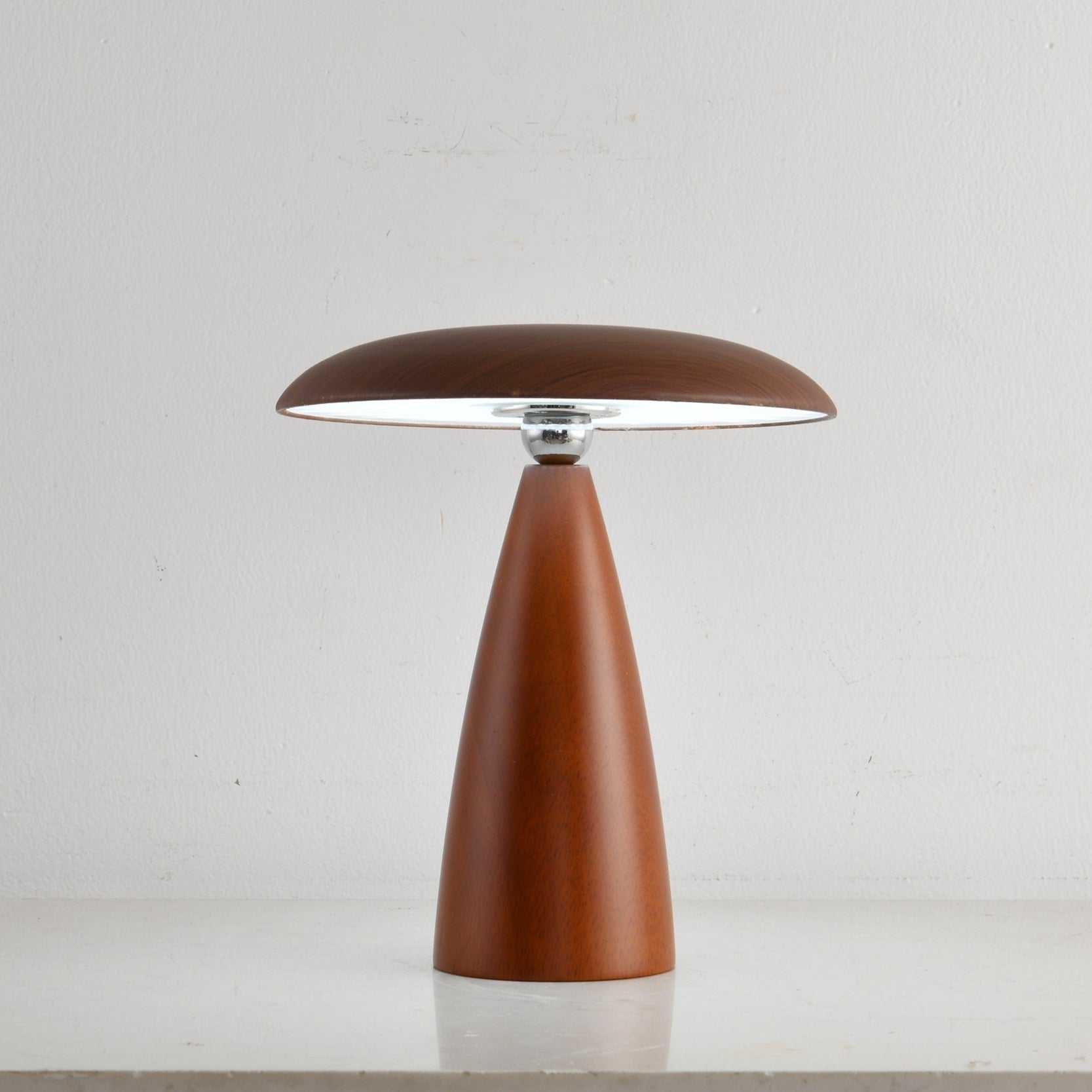 Orbis Vintage Wood Table Lamp-Neutral Decor