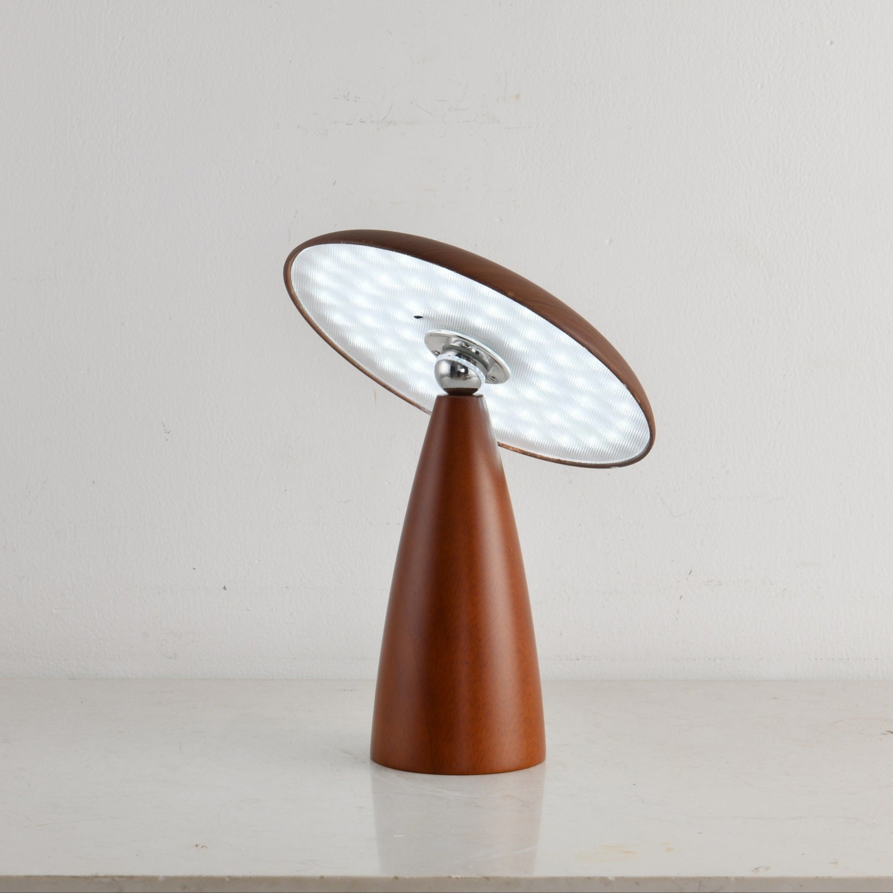 Orbis Vintage Wood Table Lamp-Neutral Decor