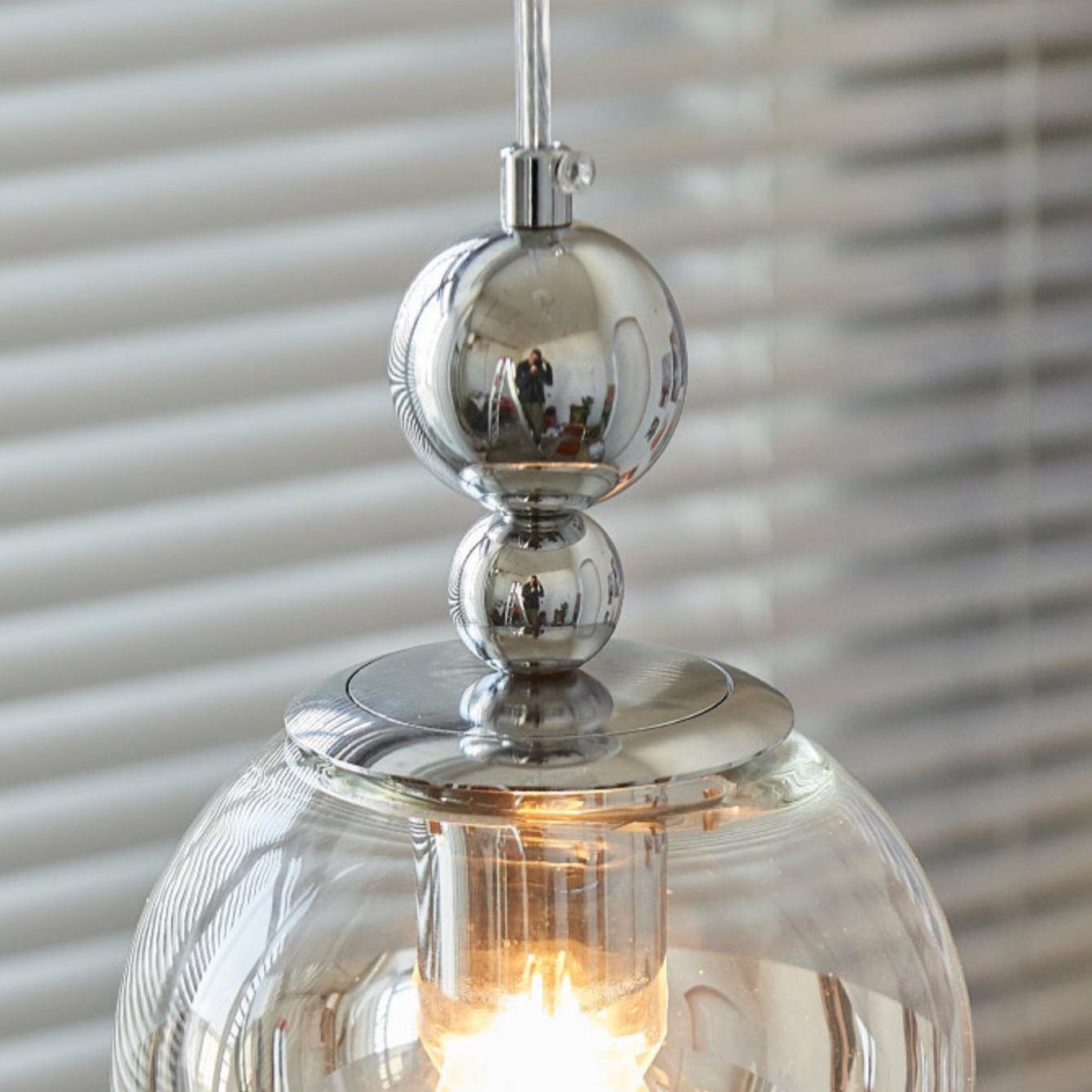 Zanorir Modern Minimalist Art Mirrorball Glass Pendant Light-Neutral Decor