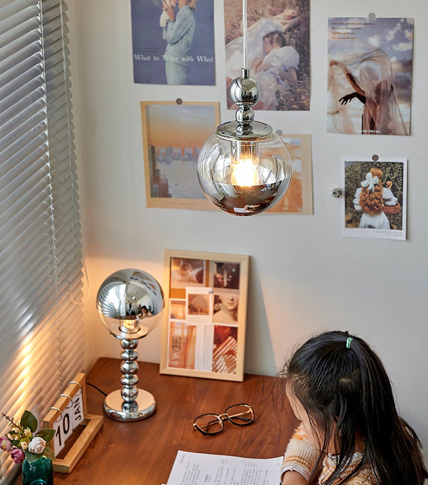 Zanorir Modern Minimalist Art Mirrorball Glass Pendant Light-Neutral Decor