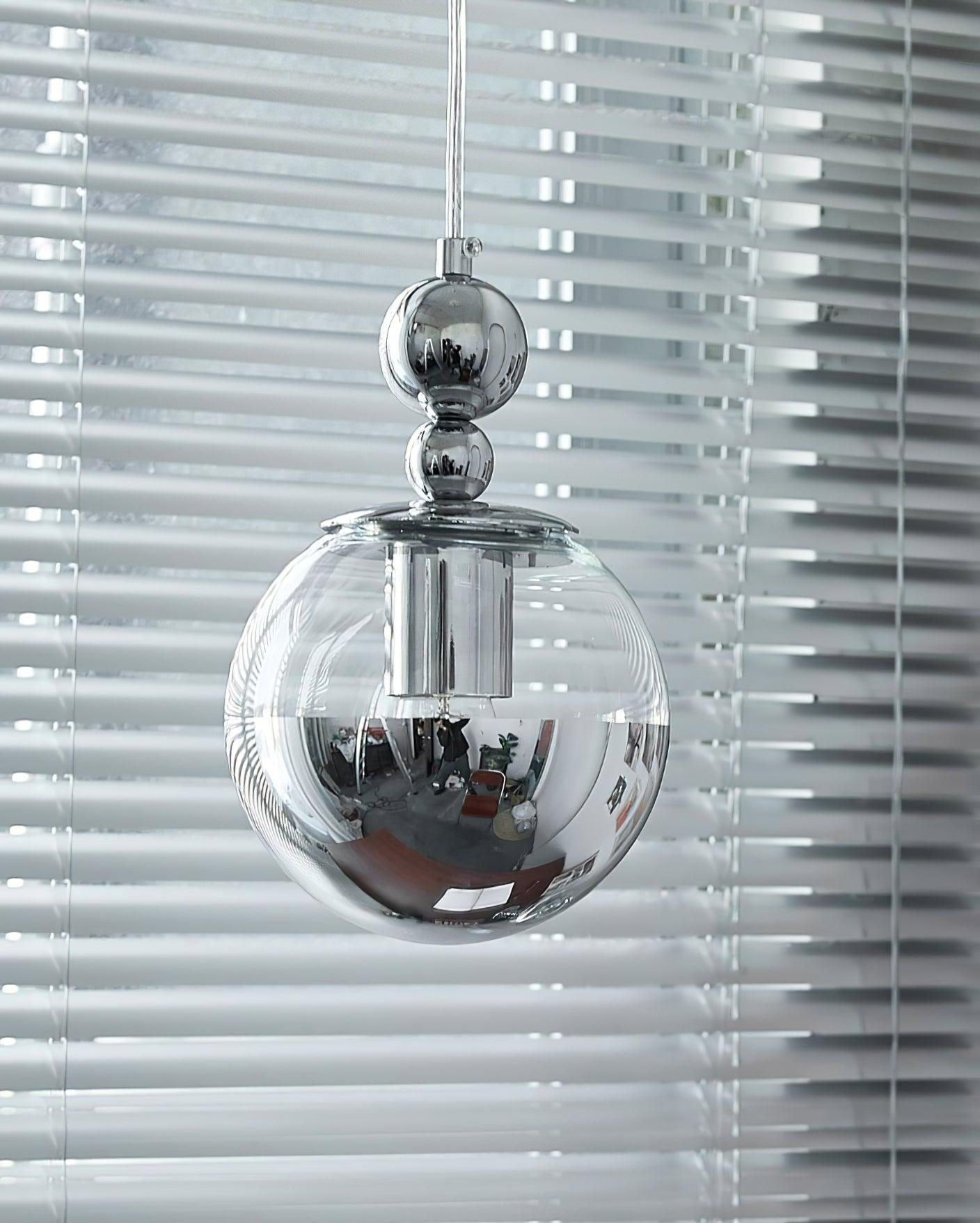 Zanorir Modern Minimalist Art Mirrorball Glass Pendant Light-Neutral Decor