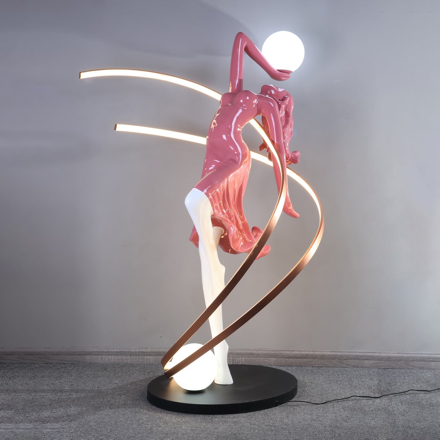 Tocor Floor Lamp Goddess Statue Elegant-Neutral Decor