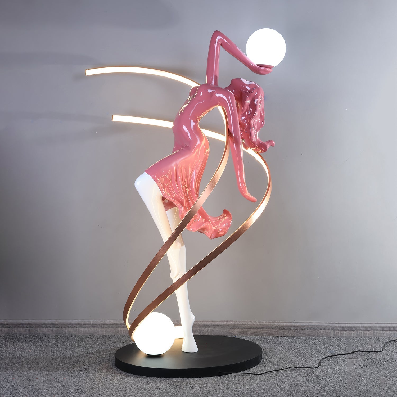 Tocor Floor Lamp Goddess Statue Elegant-Neutral Decor