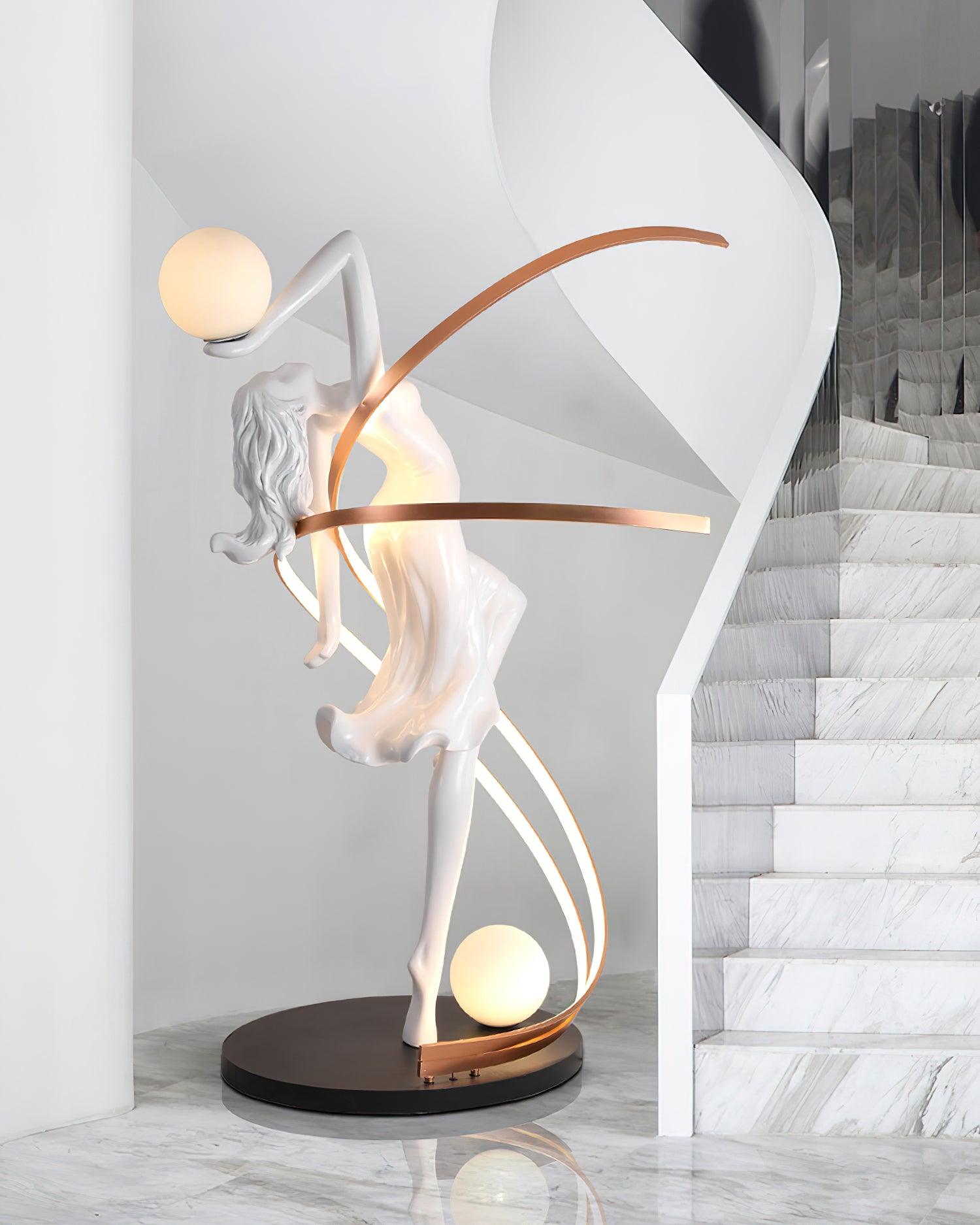Tocor Floor Lamp Goddess Statue Elegant-Neutral Decor