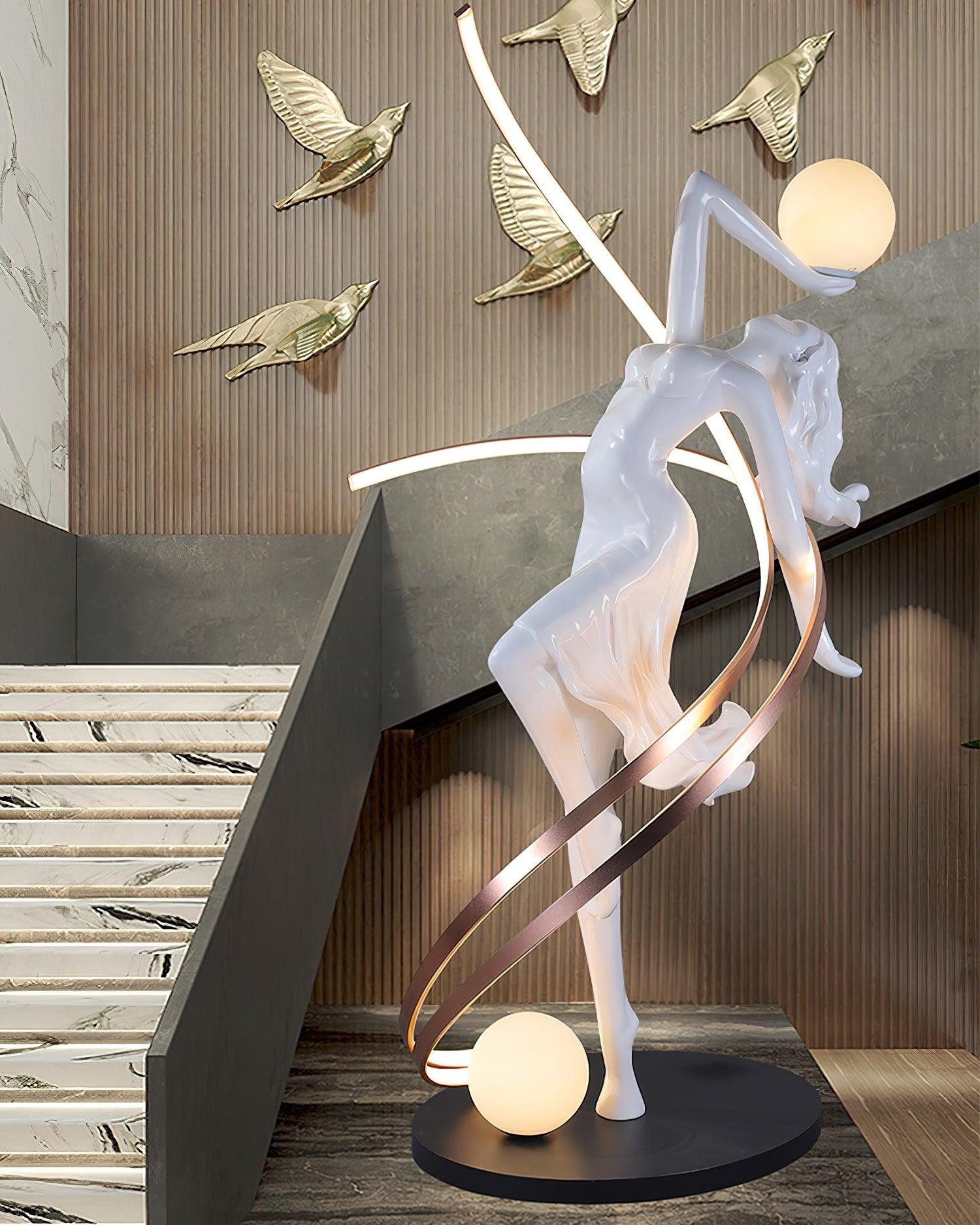 Tocor Floor Lamp Goddess Statue Elegant-Neutral Decor