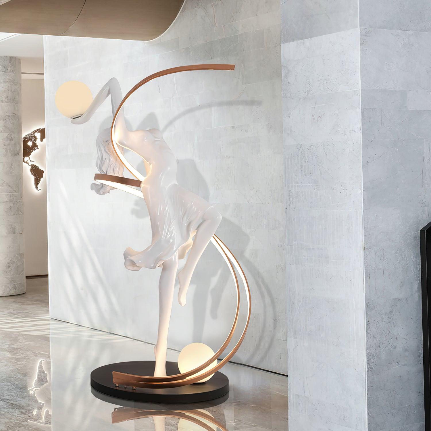 Tocor Floor Lamp Goddess Statue Elegant-Neutral Decor
