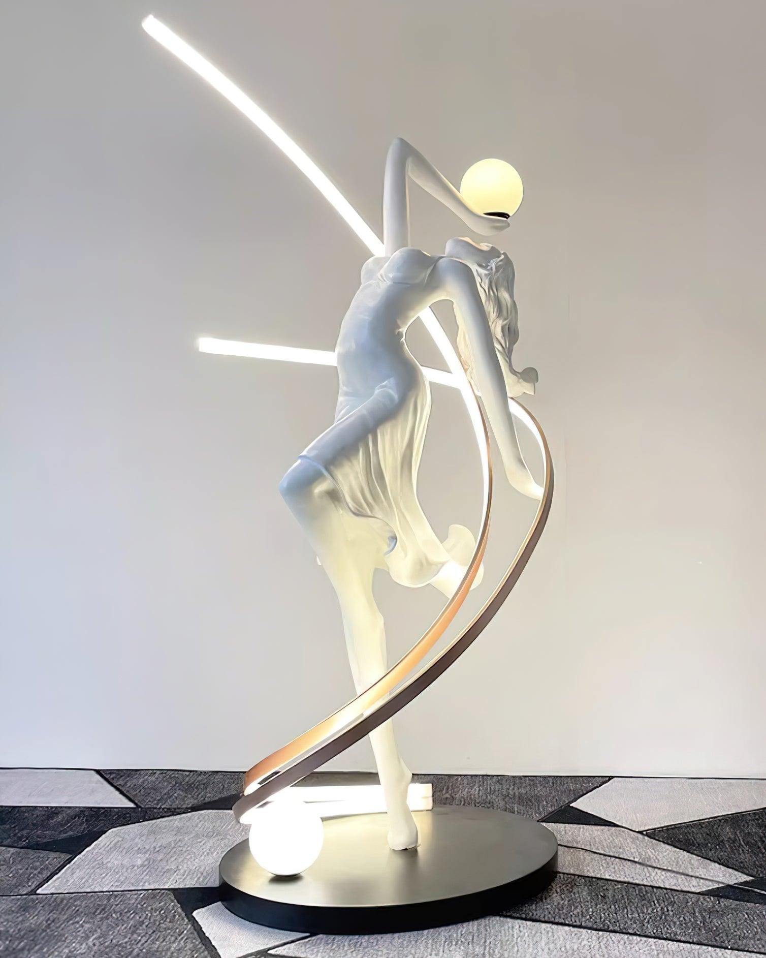Tocor Floor Lamp Goddess Statue Elegant-Neutral Decor