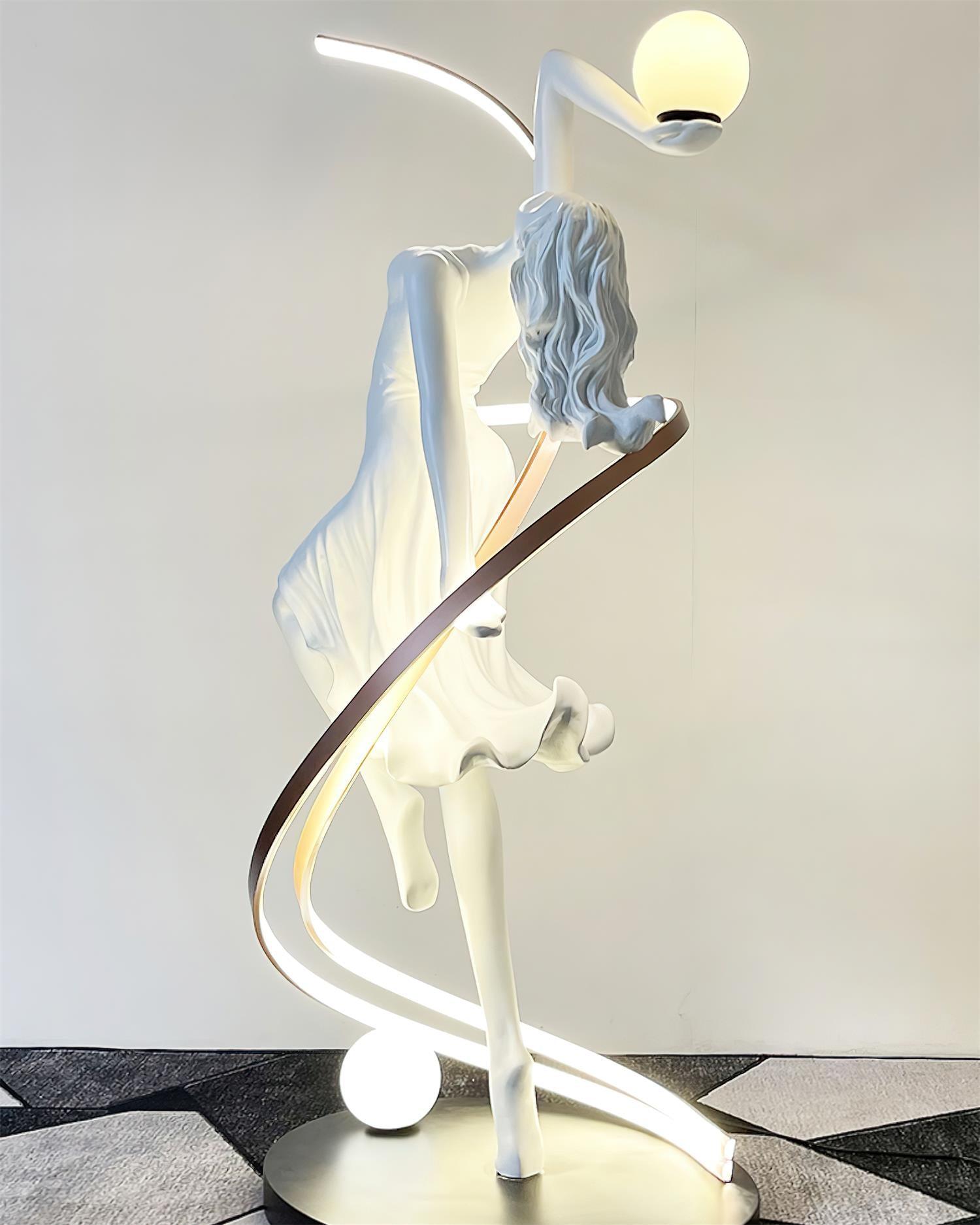 Tocor Floor Lamp Goddess Statue Elegant-Neutral Decor