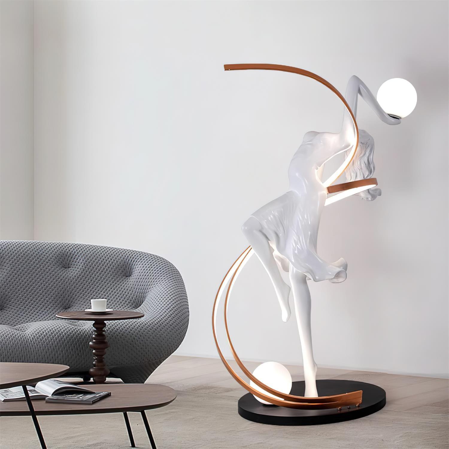 Tocor Floor Lamp Goddess Statue Elegant-Neutral Decor