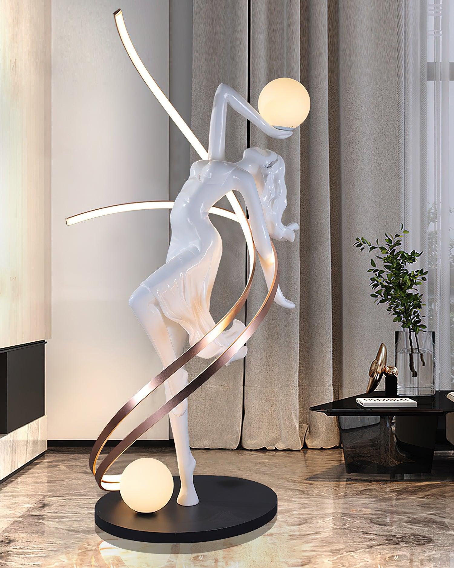 Tocor Floor Lamp Goddess Statue Elegant-Neutral Decor