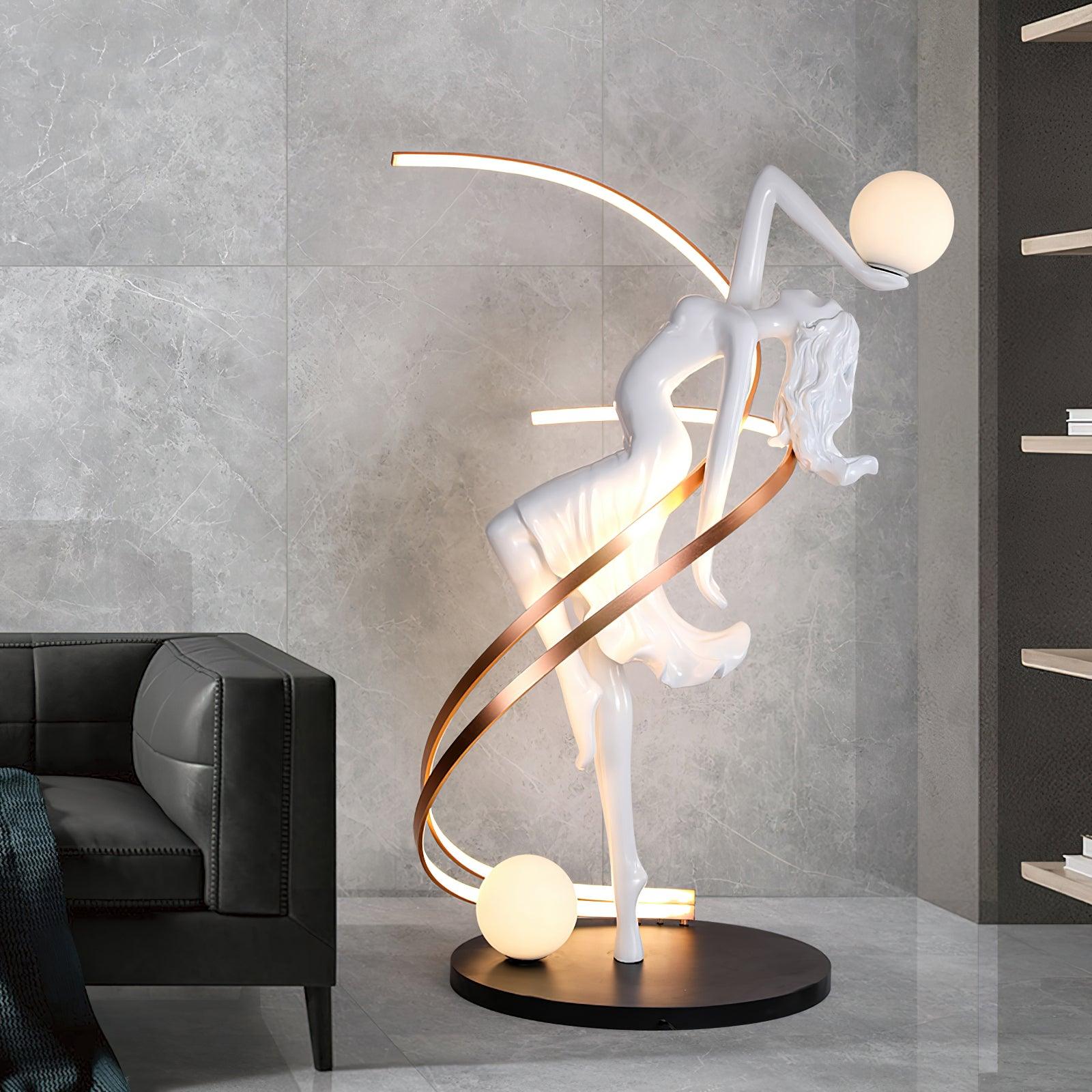 Tocor Floor Lamp Goddess Statue Elegant-Neutral Decor