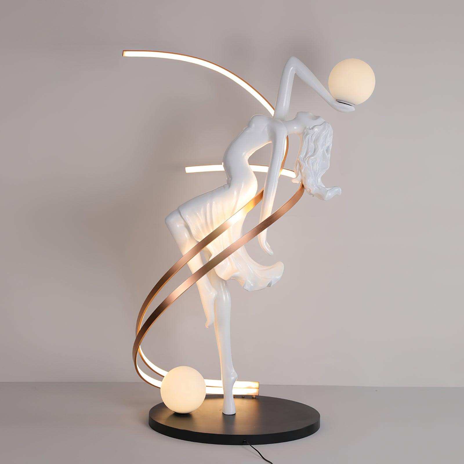 Tocor Floor Lamp Goddess Statue Elegant-Neutral Decor