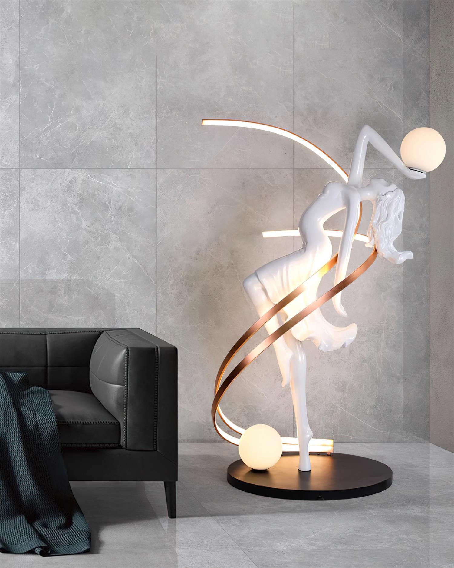 Tocor Floor Lamp Goddess Statue Elegant-Neutral Decor