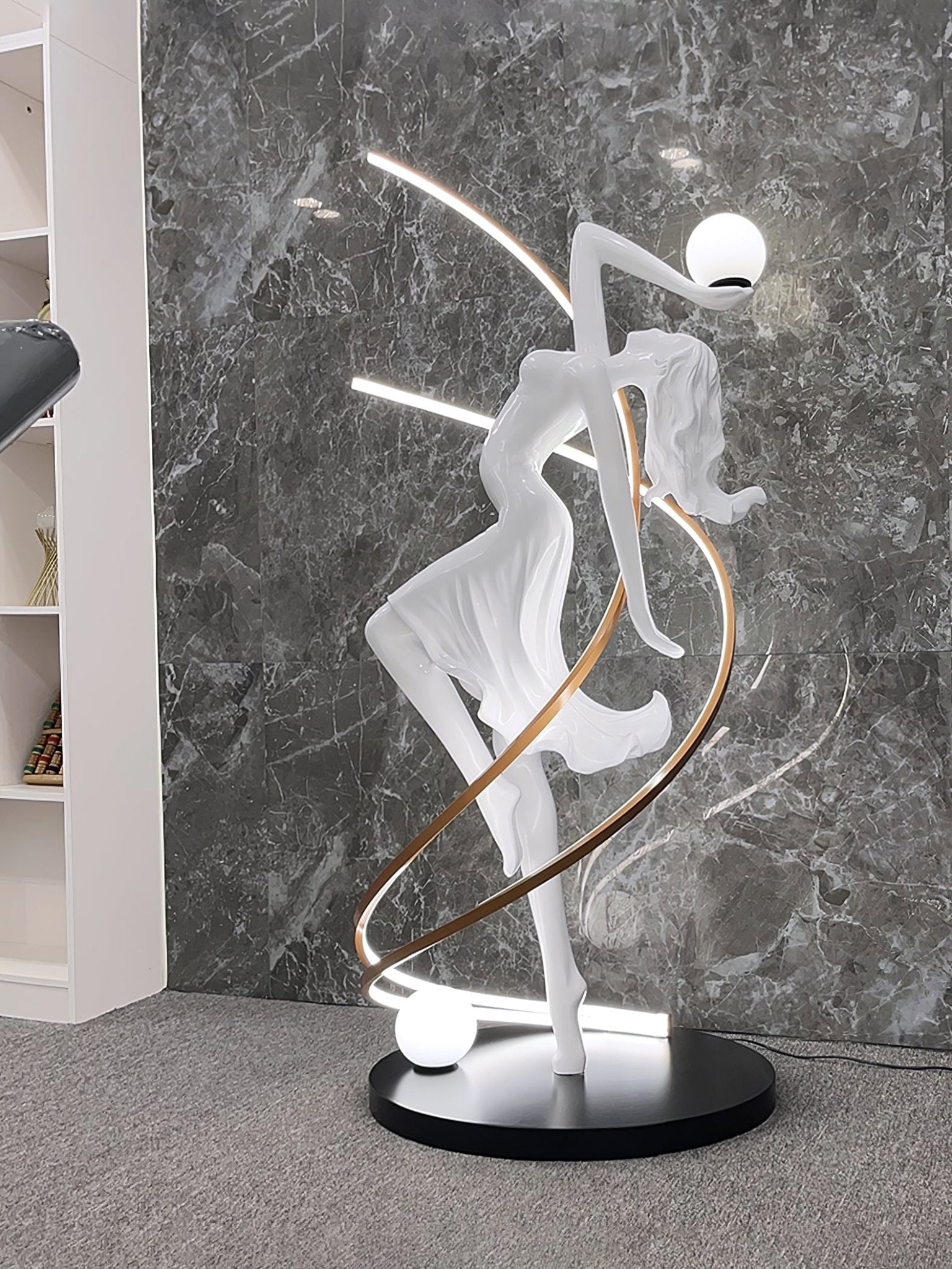 Tocor Floor Lamp Goddess Statue Elegant-Neutral Decor
