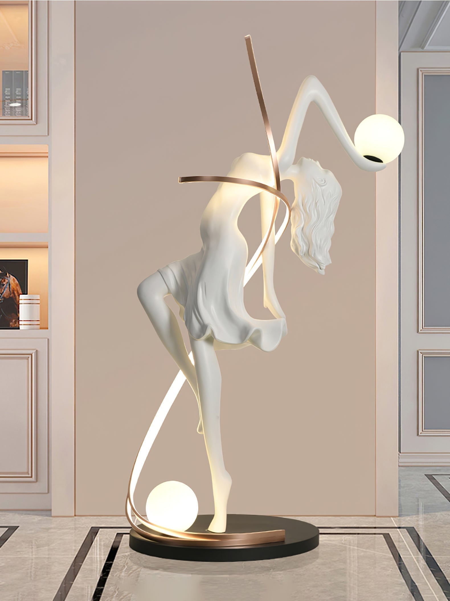 Tocor Floor Lamp Goddess Statue Elegant-Neutral Decor
