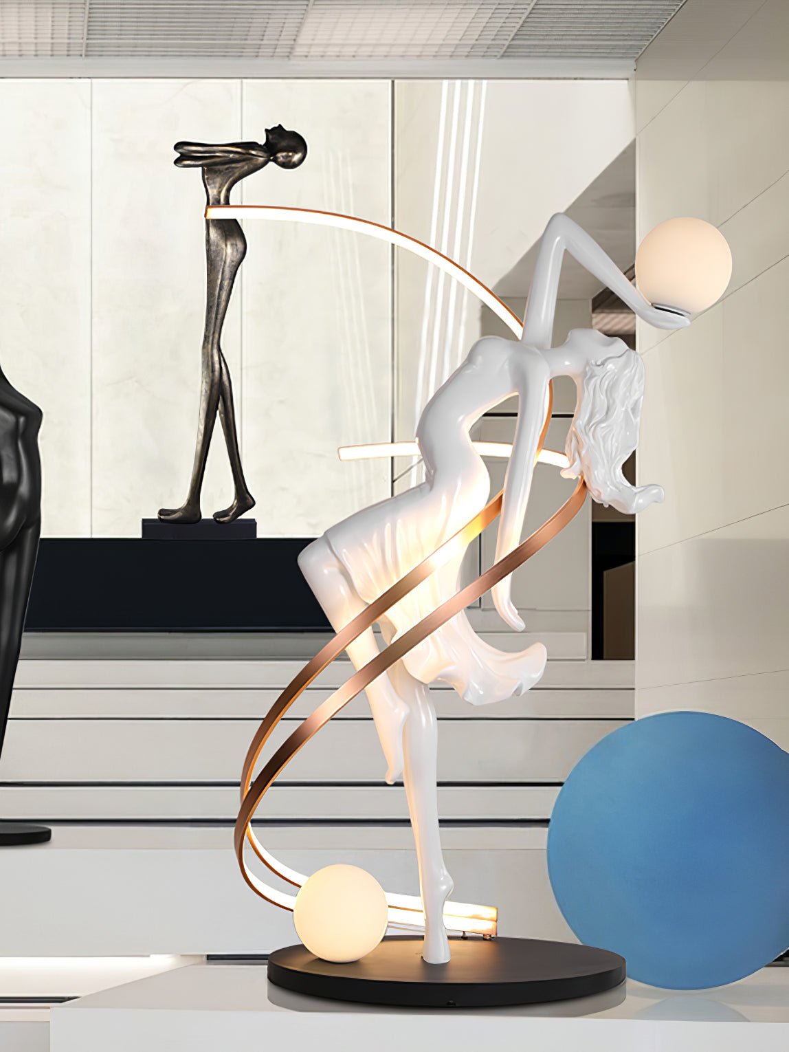 Tocor Floor Lamp Goddess Statue Elegant-Neutral Decor