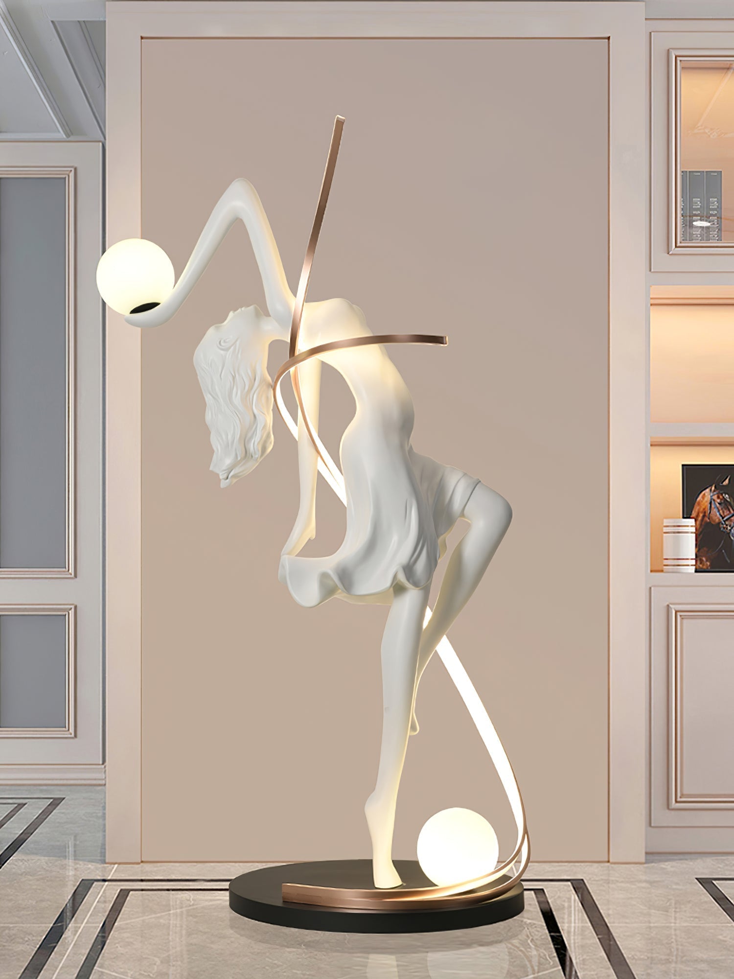 Tocor Floor Lamp Goddess Statue Elegant-Neutral Decor