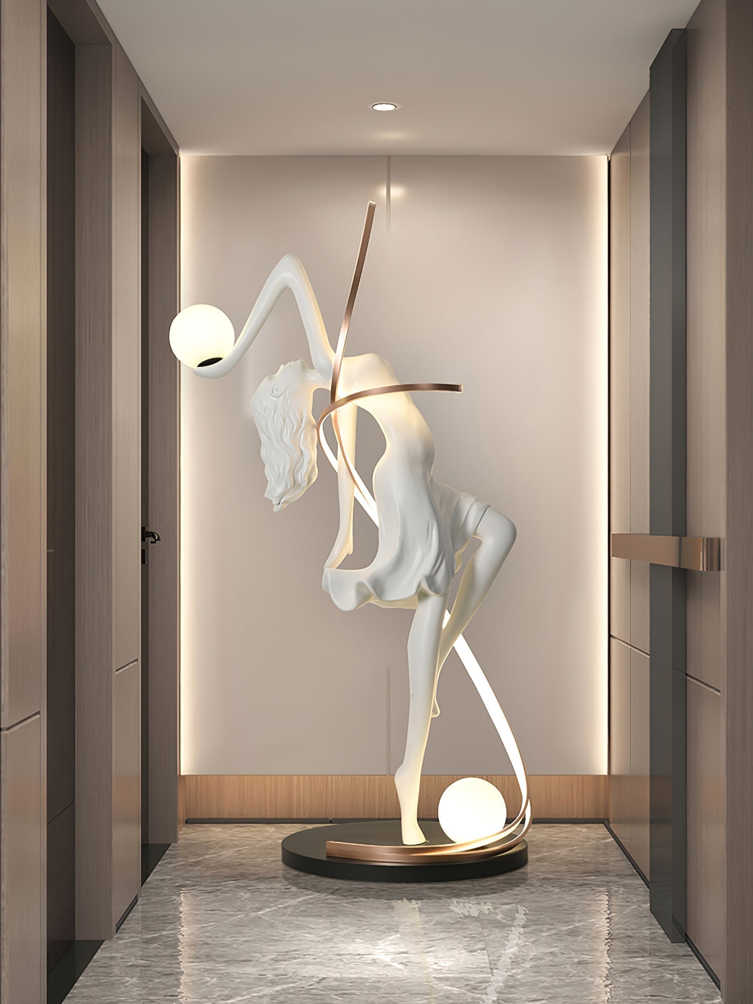 Tocor Floor Lamp Goddess Statue Elegant-Neutral Decor