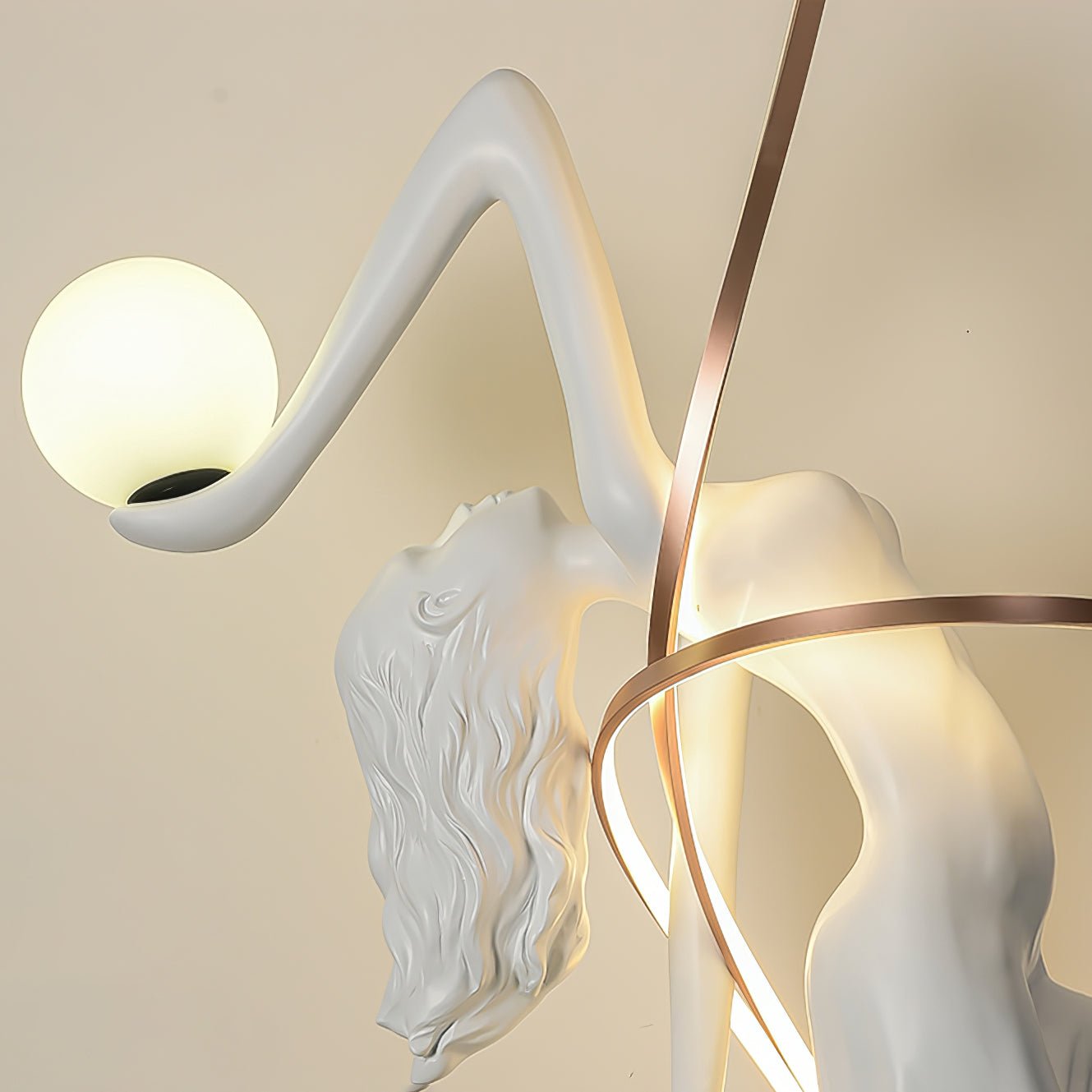 Tocor Floor Lamp Goddess Statue Elegant-Neutral Decor