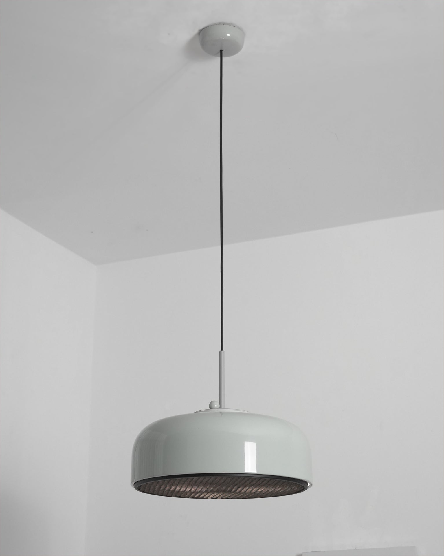Close-up on the industrial design elements of the Misha Pendant Light.