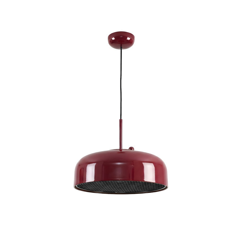 Misha Pendant Light in mustard yellow, detail of the light it casts.