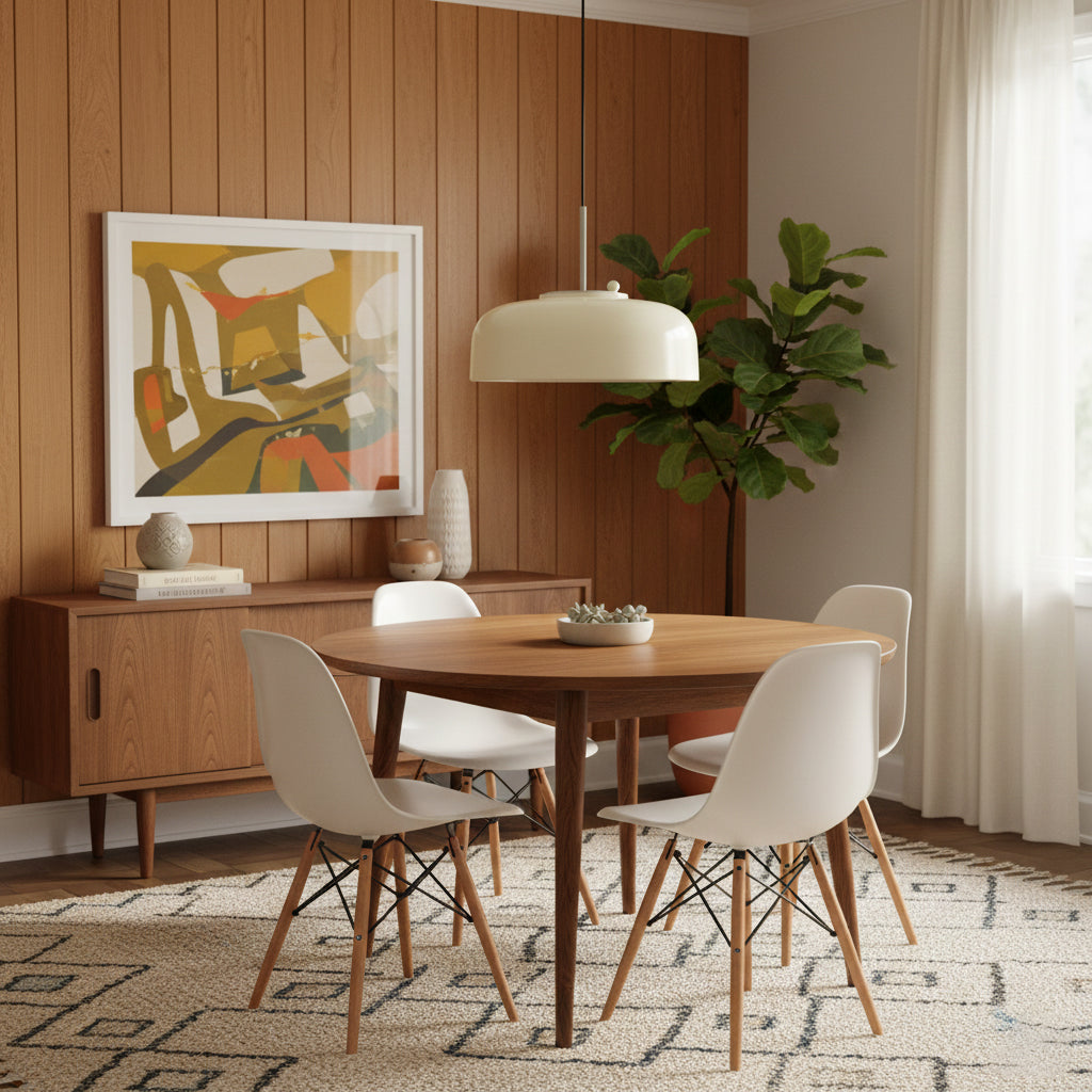 Misha Pendant Light in white, angled view.