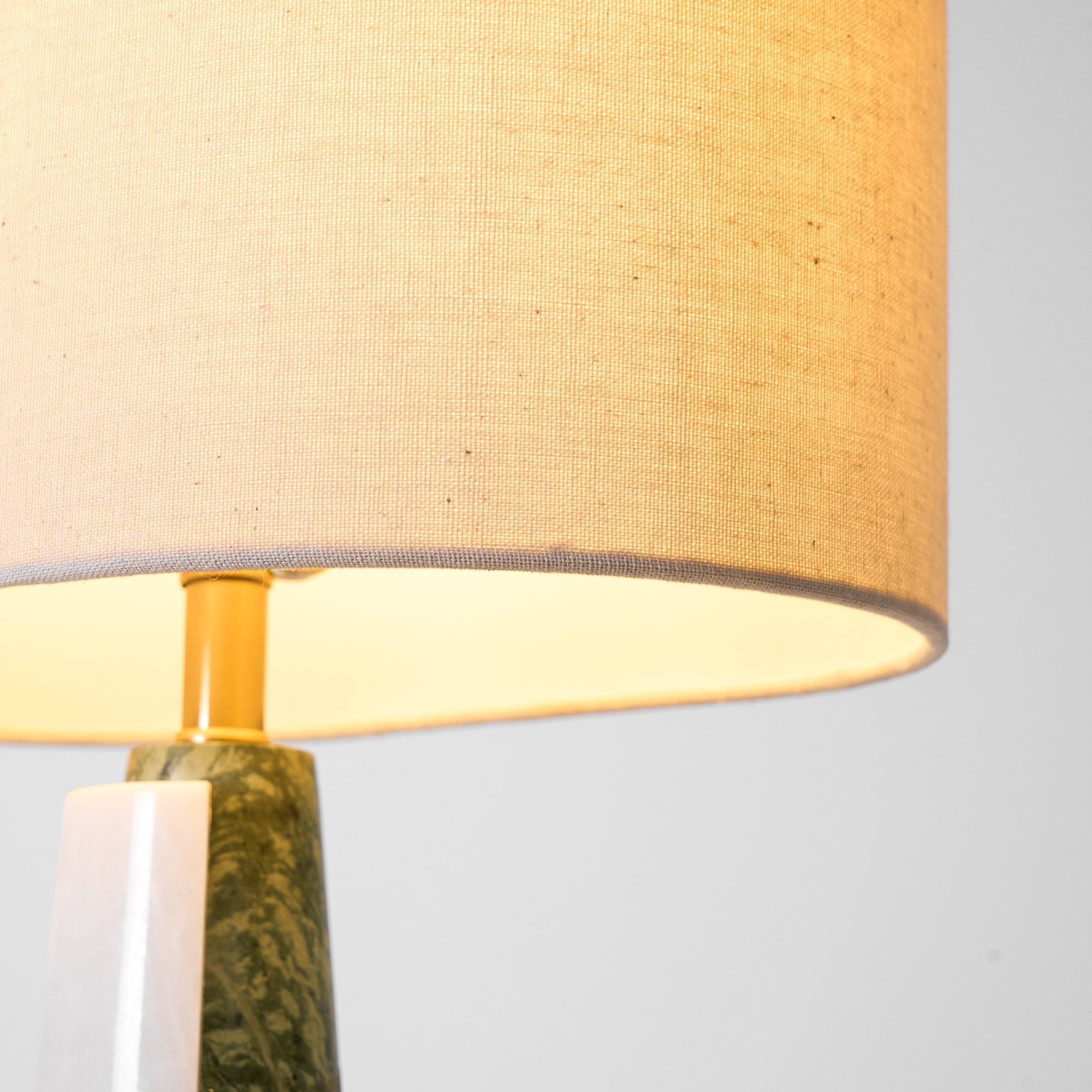 Obelisk Stacked Marble Table Lamp-Neutral Decor