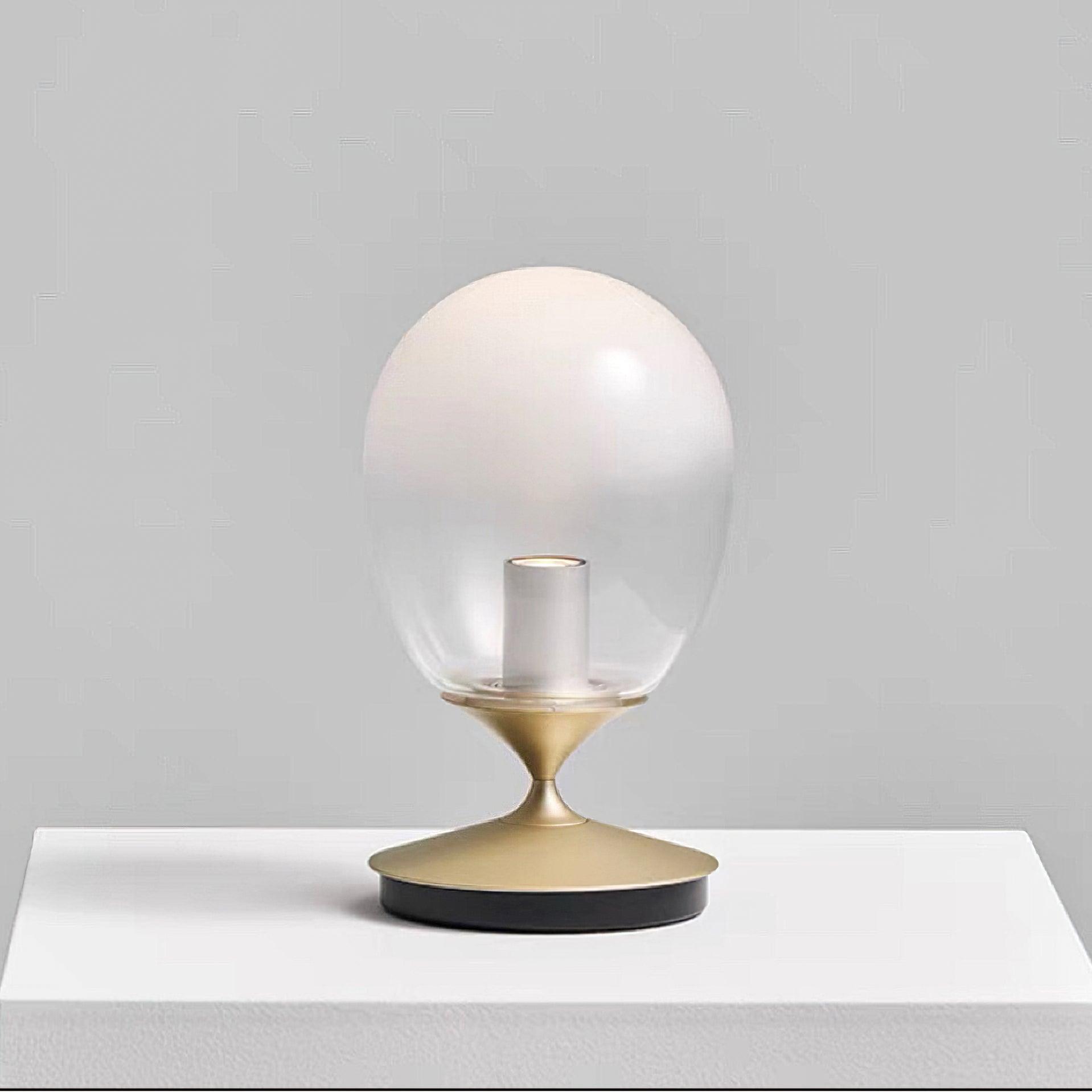 Unex Gold Glass Artistic Table Lamp-Neutral Decor
