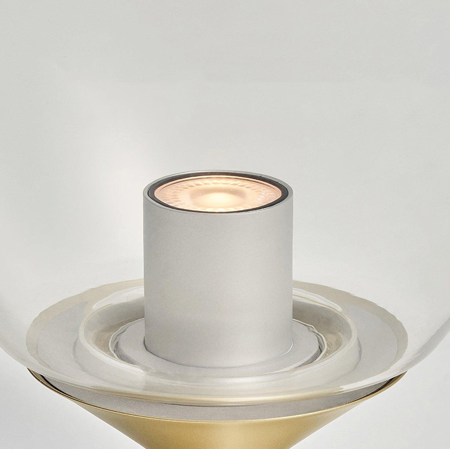 Unex Gold Glass Artistic Table Lamp-Neutral Decor