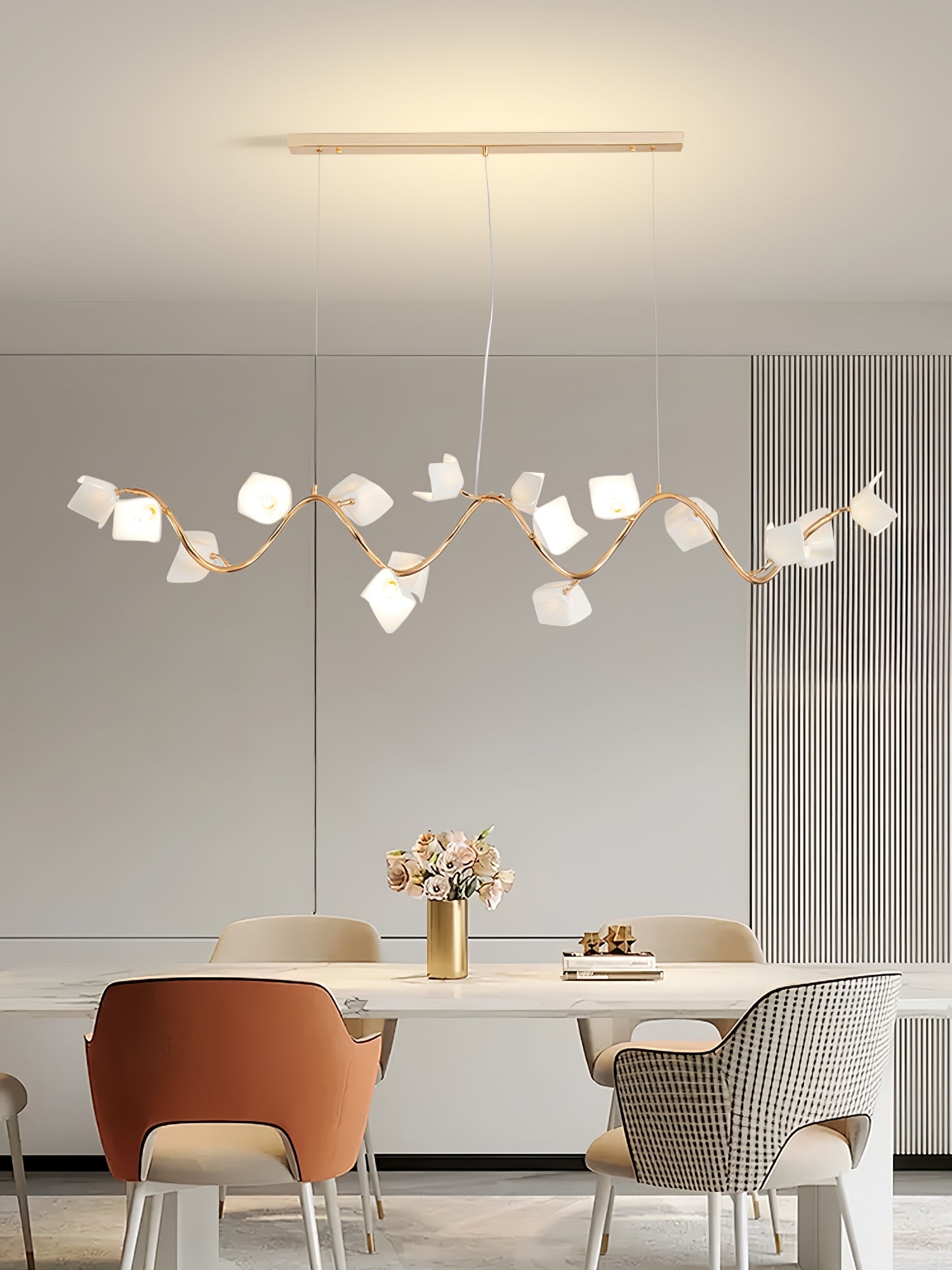 Arthearae Postmodern Luxury Flora Ceramics Chandelier-Neutral Decor