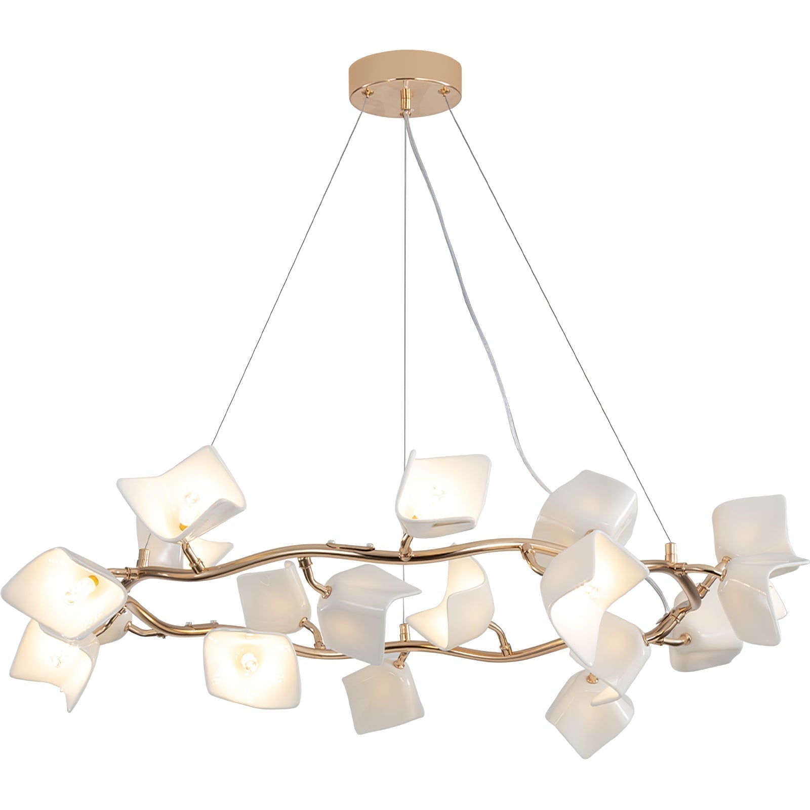 Arthearae Postmodern Luxury Flora Ceramics Chandelier-Neutral Decor