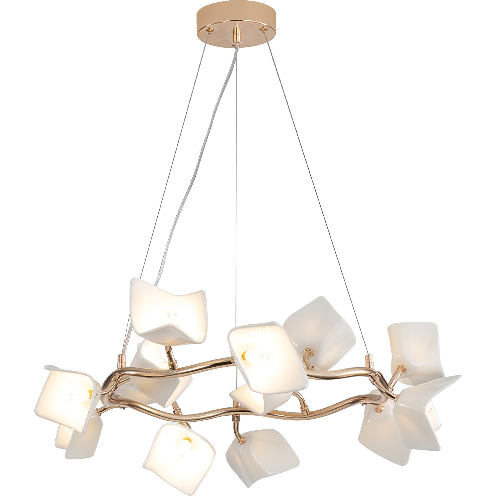 Arthearae Postmodern Luxury Flora Ceramics Chandelier-Neutral Decor