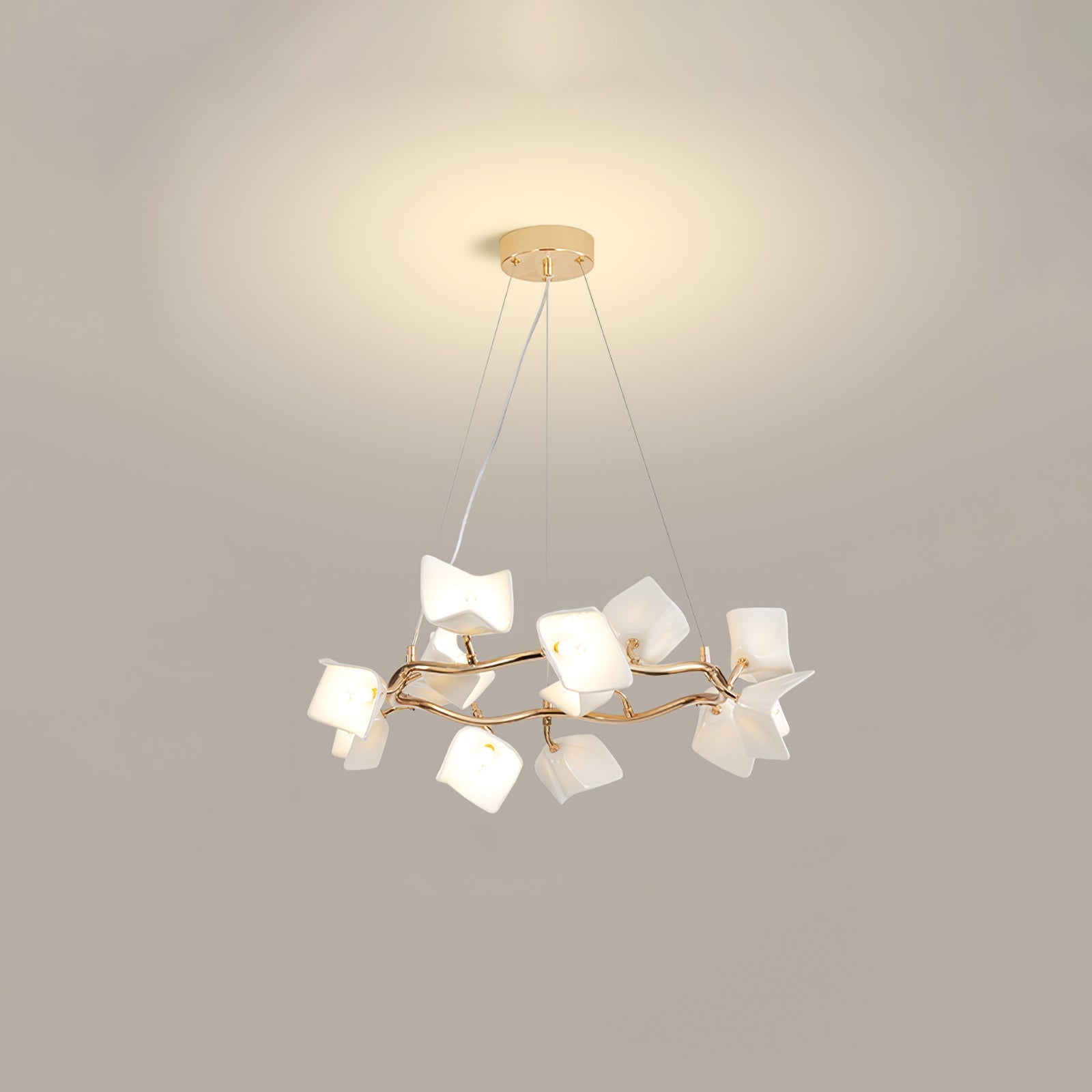 Arthearae Postmodern Luxury Flora Ceramics Chandelier-Neutral Decor