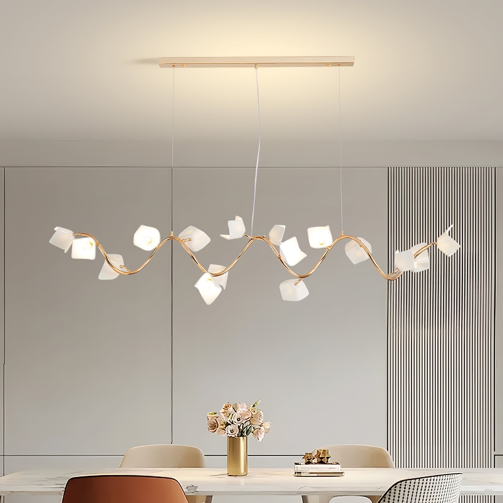 Arthearae Postmodern Luxury Flora Ceramics Chandelier-Neutral Decor