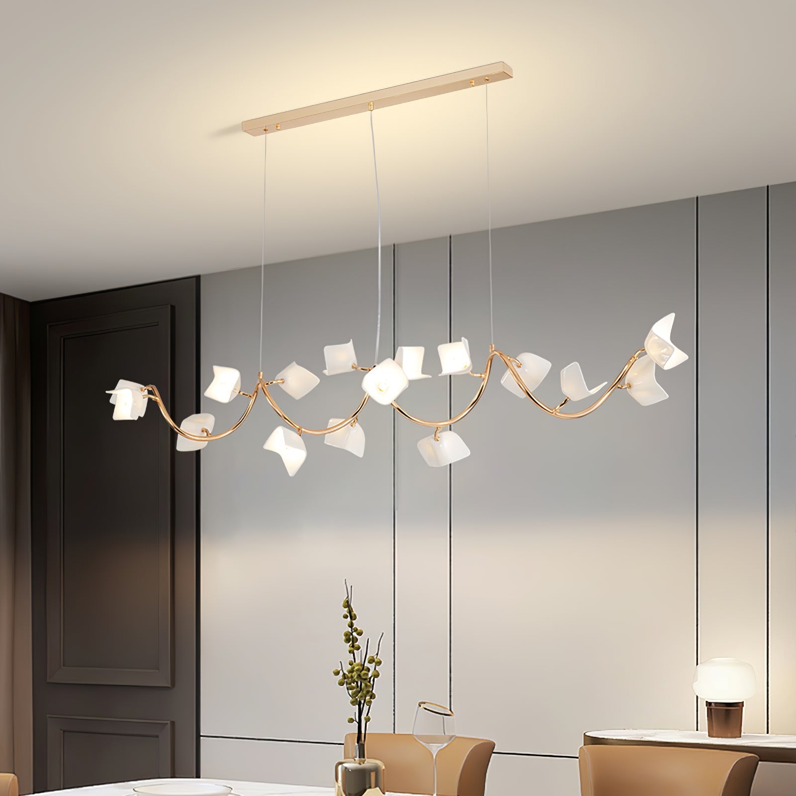 Arthearae Postmodern Luxury Flora Ceramics Chandelier-Neutral Decor