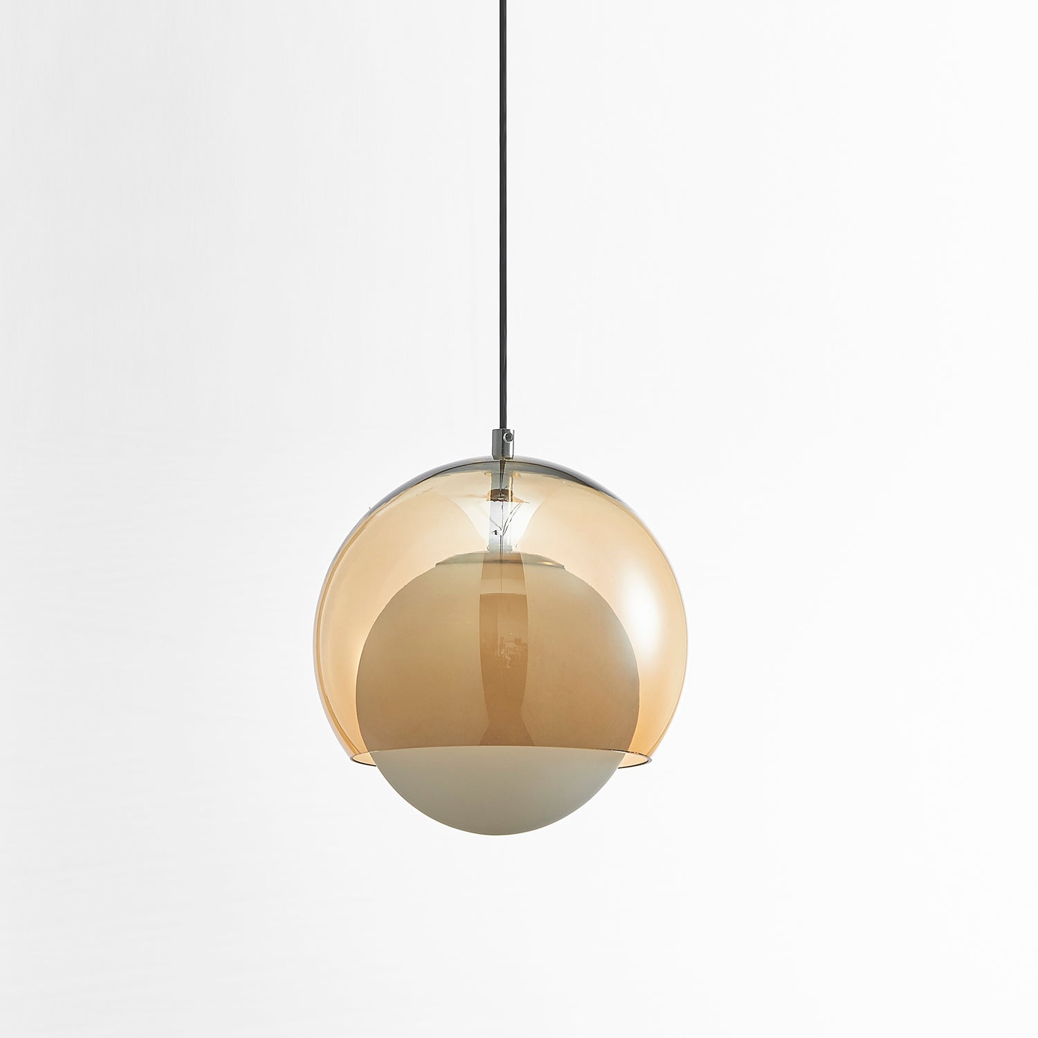 Pendant Light Double Globe Shade Glass Modern Minimalist Ambient