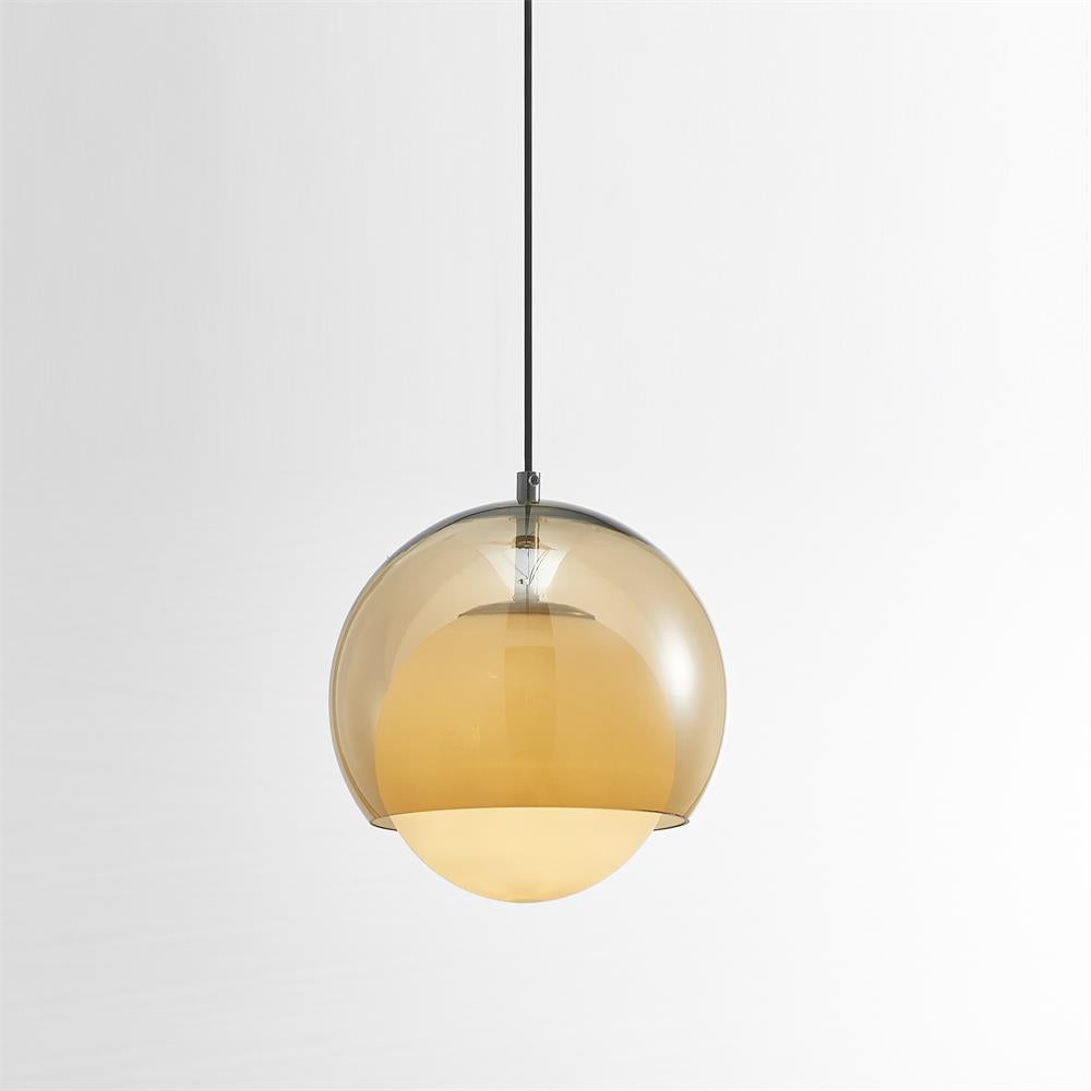 Pendant Light Double Globe Shade Glass Modern Minimalist Ambient