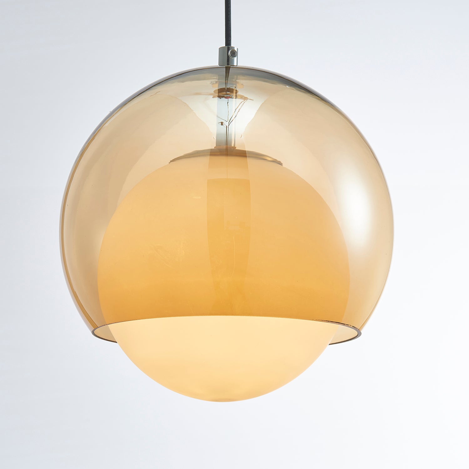 Pendant Light Double Globe Shade Glass Modern Minimalist Ambient