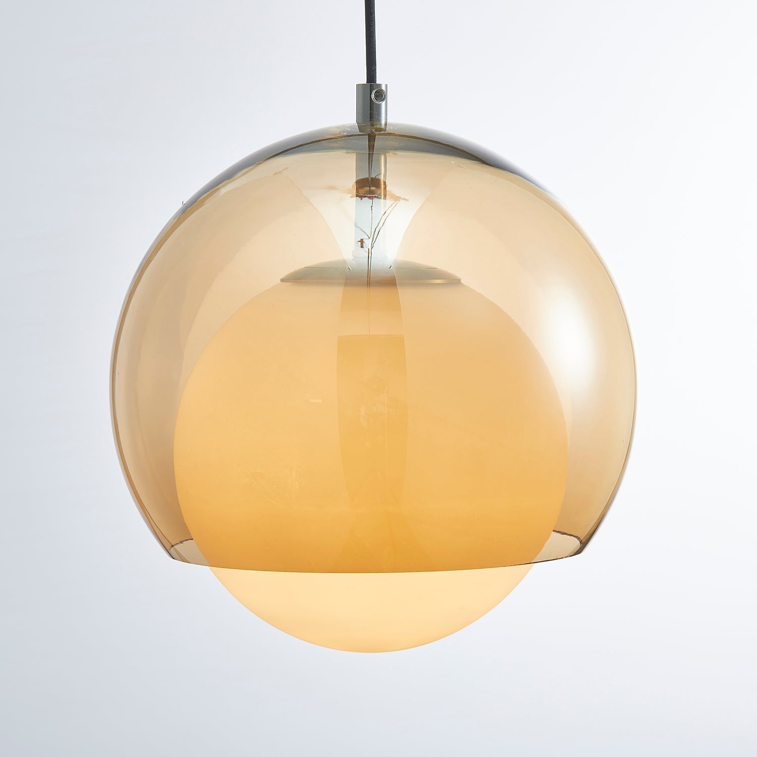 Pendant Light Double Globe Shade Glass Modern Minimalist Ambient