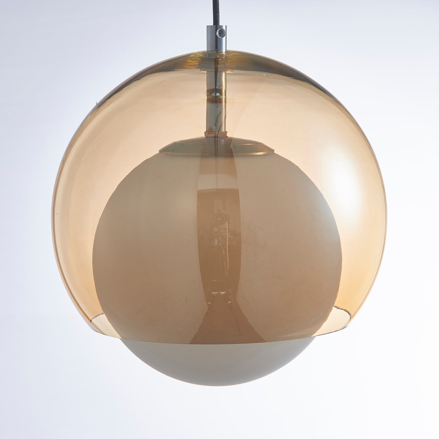 Pendant Light Double Globe Shade Glass Modern Minimalist Ambient