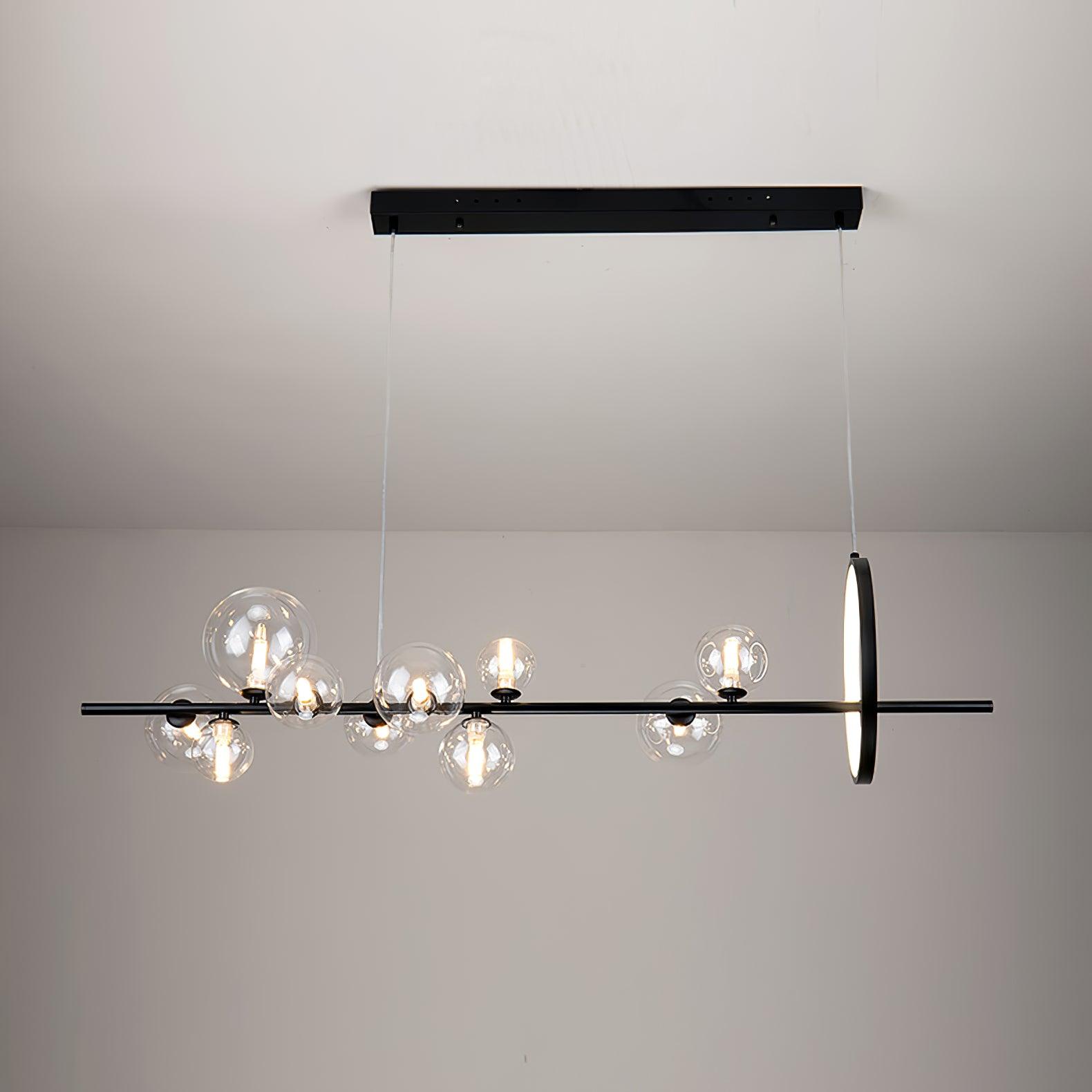 Edvane Chandelier Glass Bubble Nordic Black LED-Neutral Decor