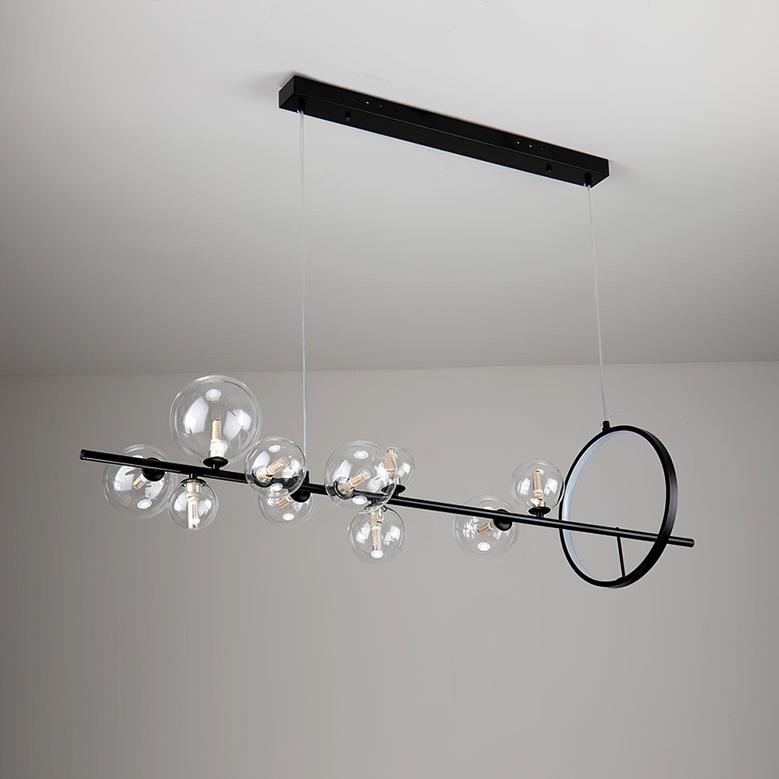 Edvane Chandelier Glass Bubble Nordic Black LED-Neutral Decor