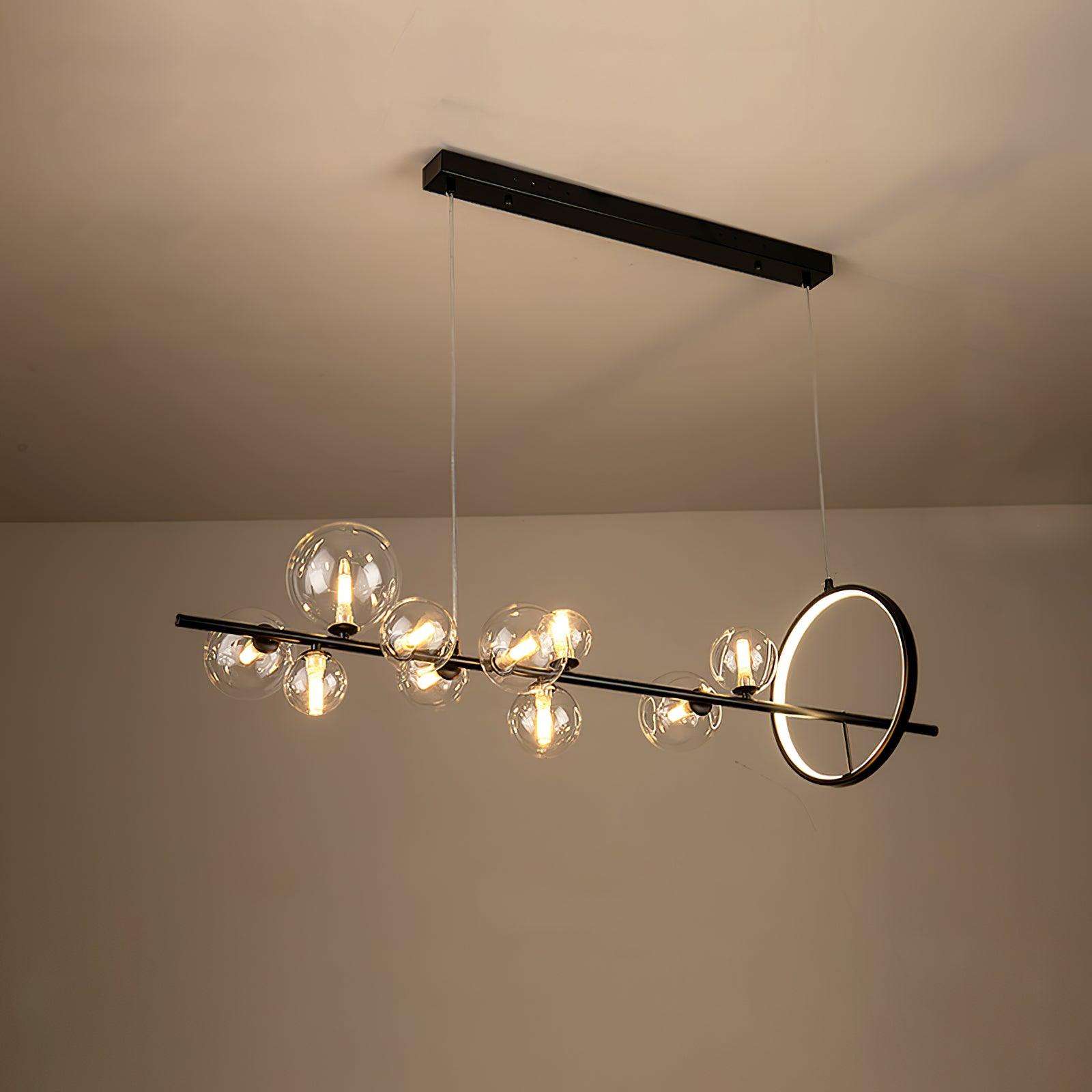Edvane Chandelier Glass Bubble Nordic Black LED-Neutral Decor