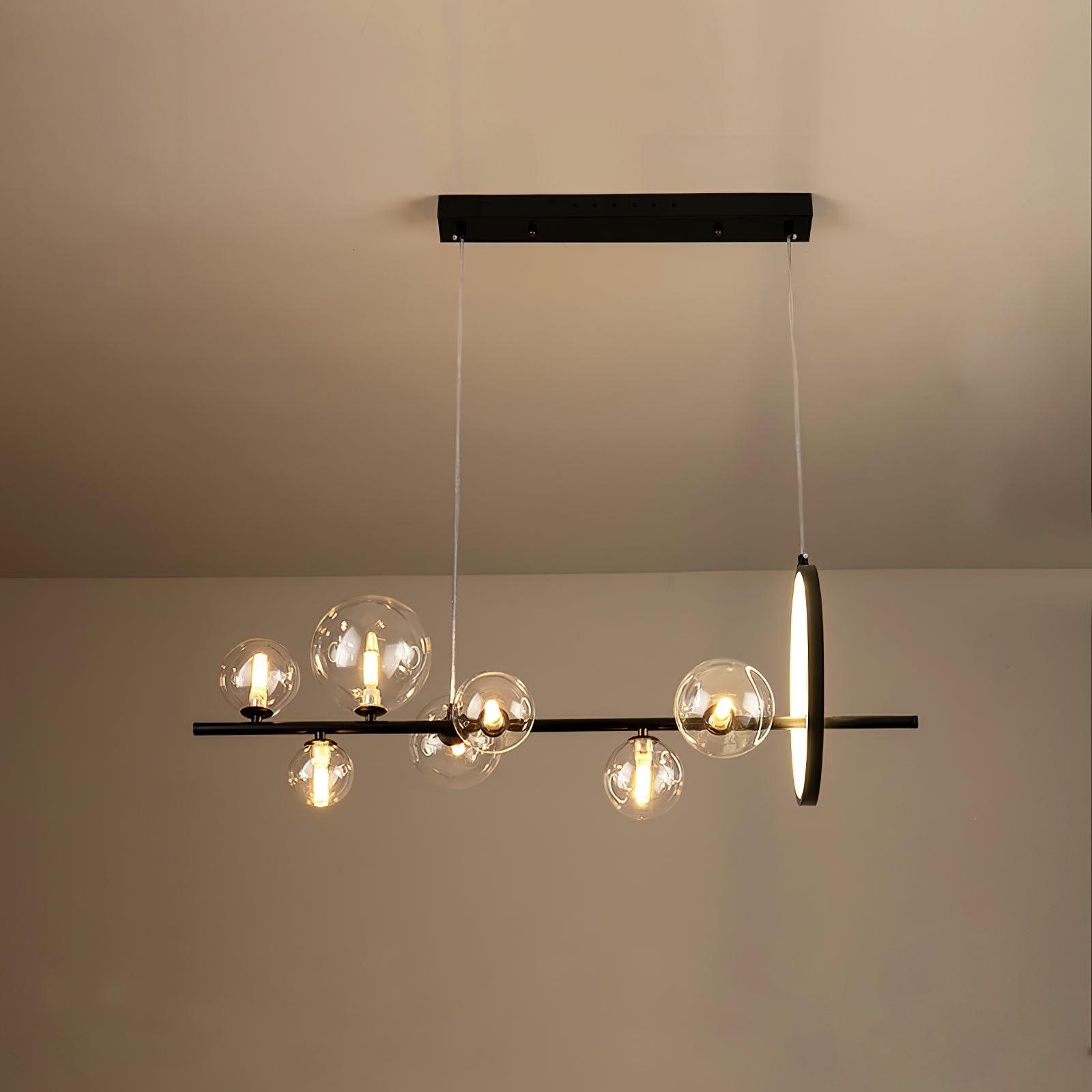 Edvane Chandelier Glass Bubble Nordic Black LED-Neutral Decor