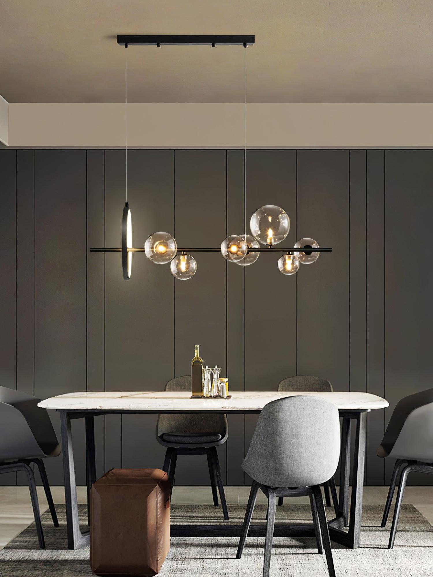 Edvane Chandelier Glass Bubble Nordic Black LED-Neutral Decor