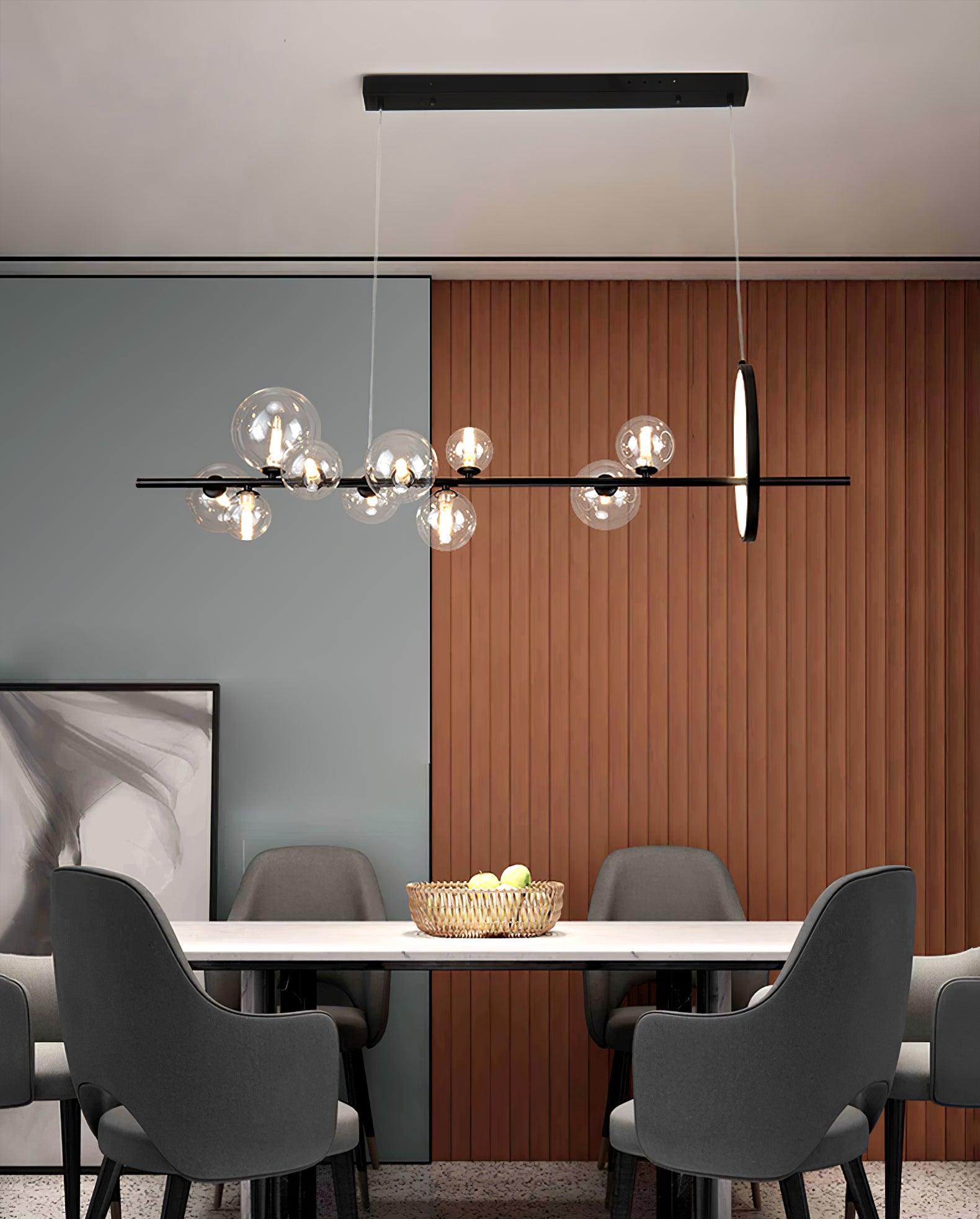 Edvane Chandelier Glass Bubble Nordic Black LED-Neutral Decor